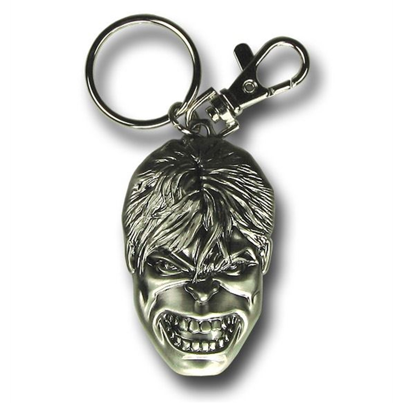 Hulk Head Pewter Keychain