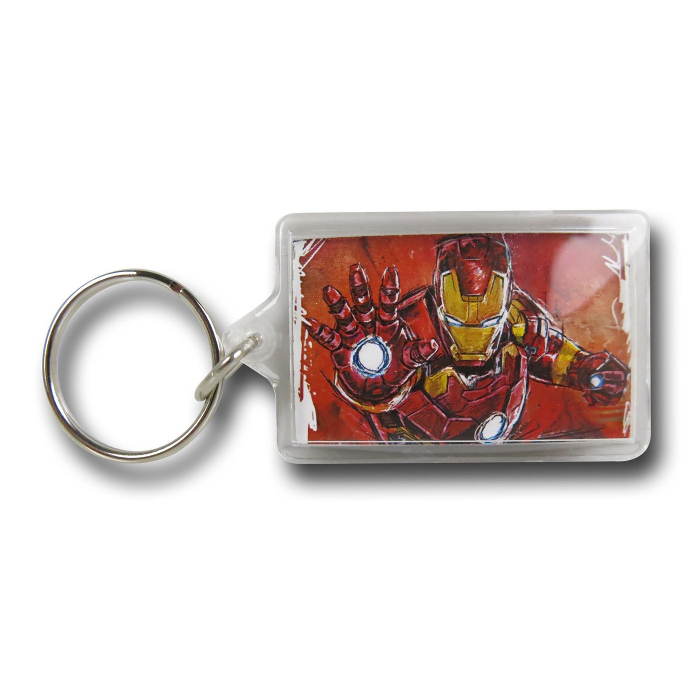 Iron Man Age of Ultron Distressed Keychain, Red