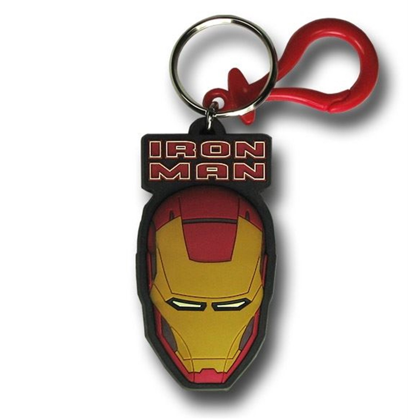 Iron Man Soft PVC Head Keychain, Grey