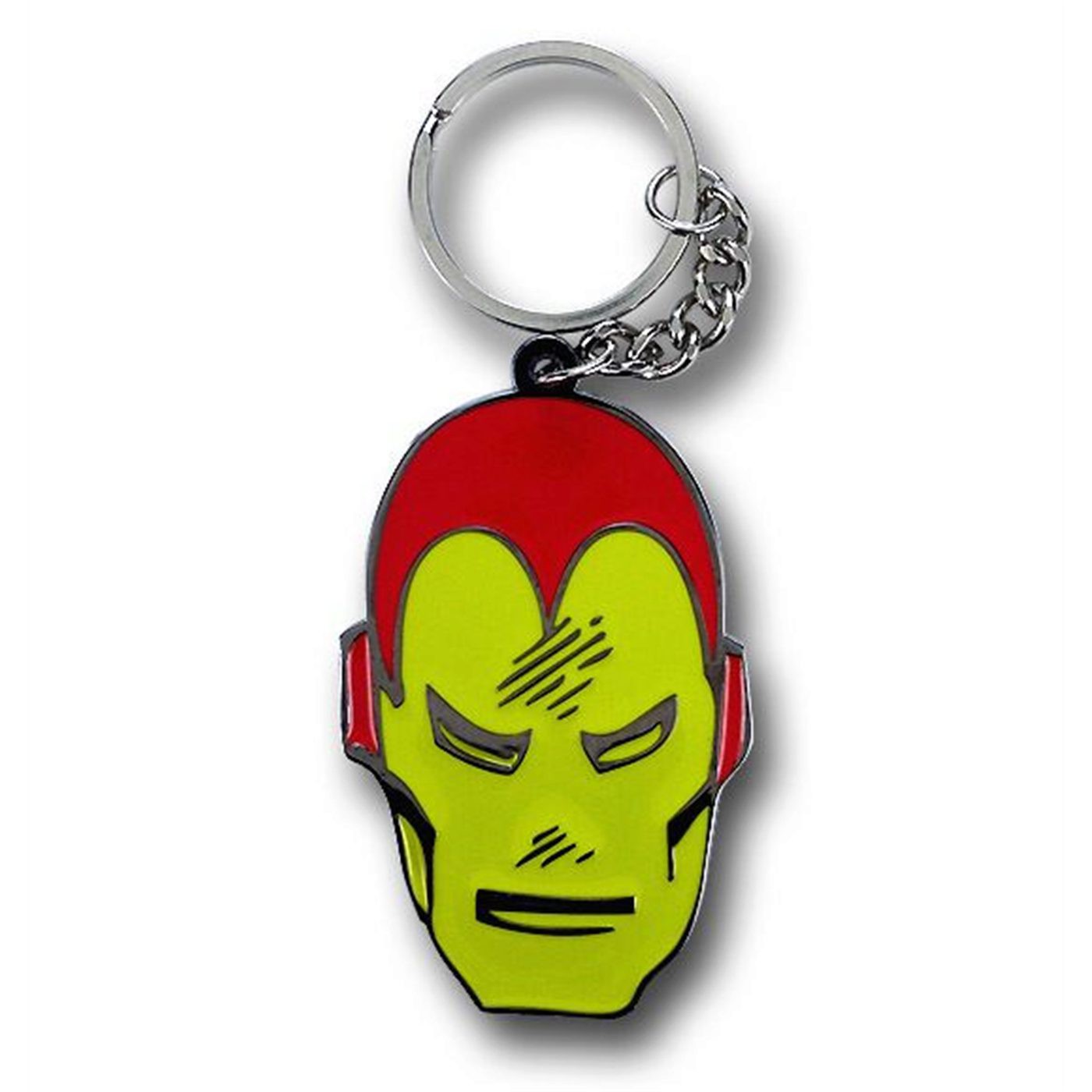Iron Man Big Face Metal Keychain