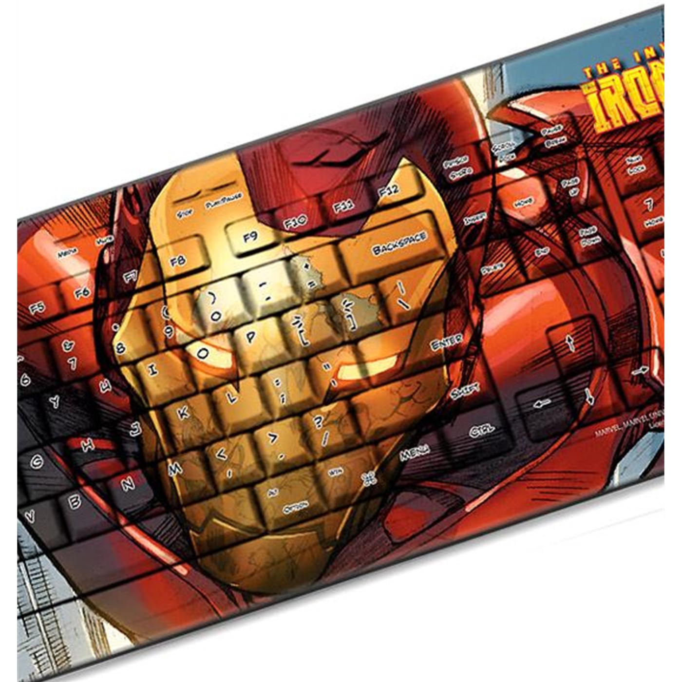 Iron Man Flying Wired USB Keyboard, Blue