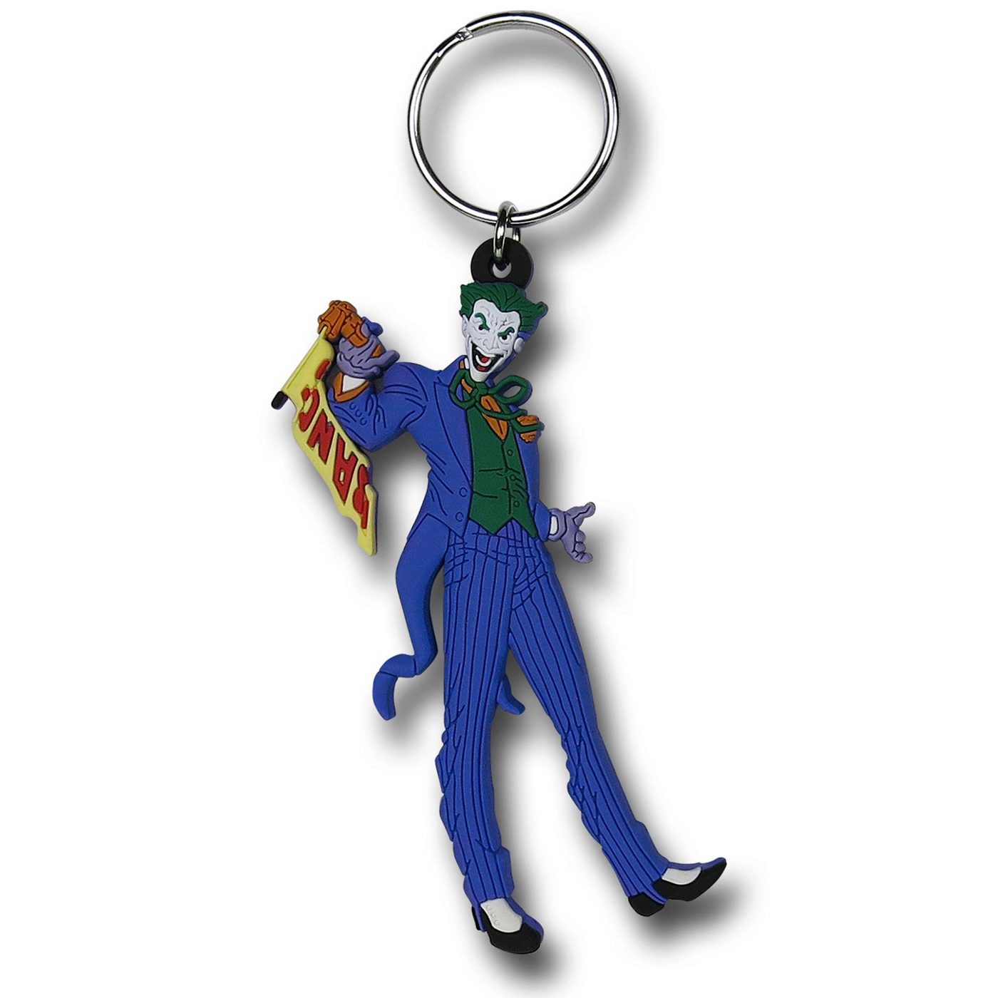 Joker Soft Touch PVC Keychain, Purple