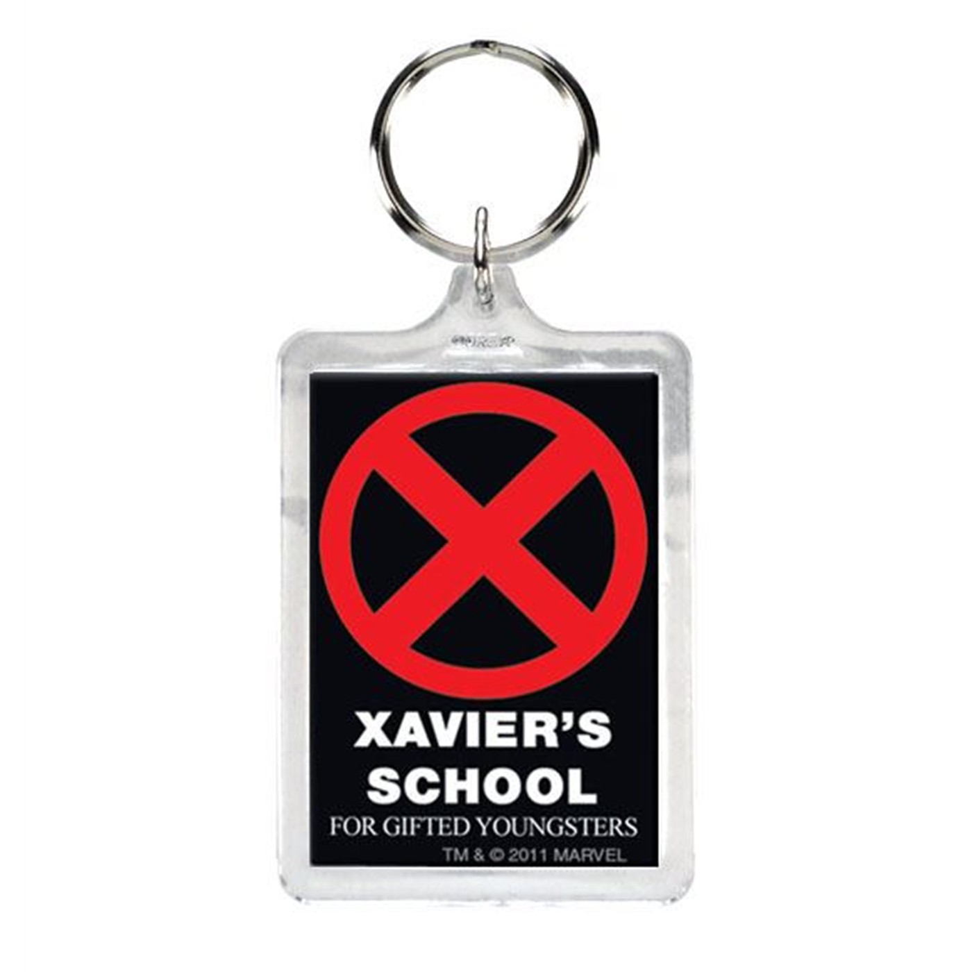 X-Men Xavier's School Lucite Keychain, Grey