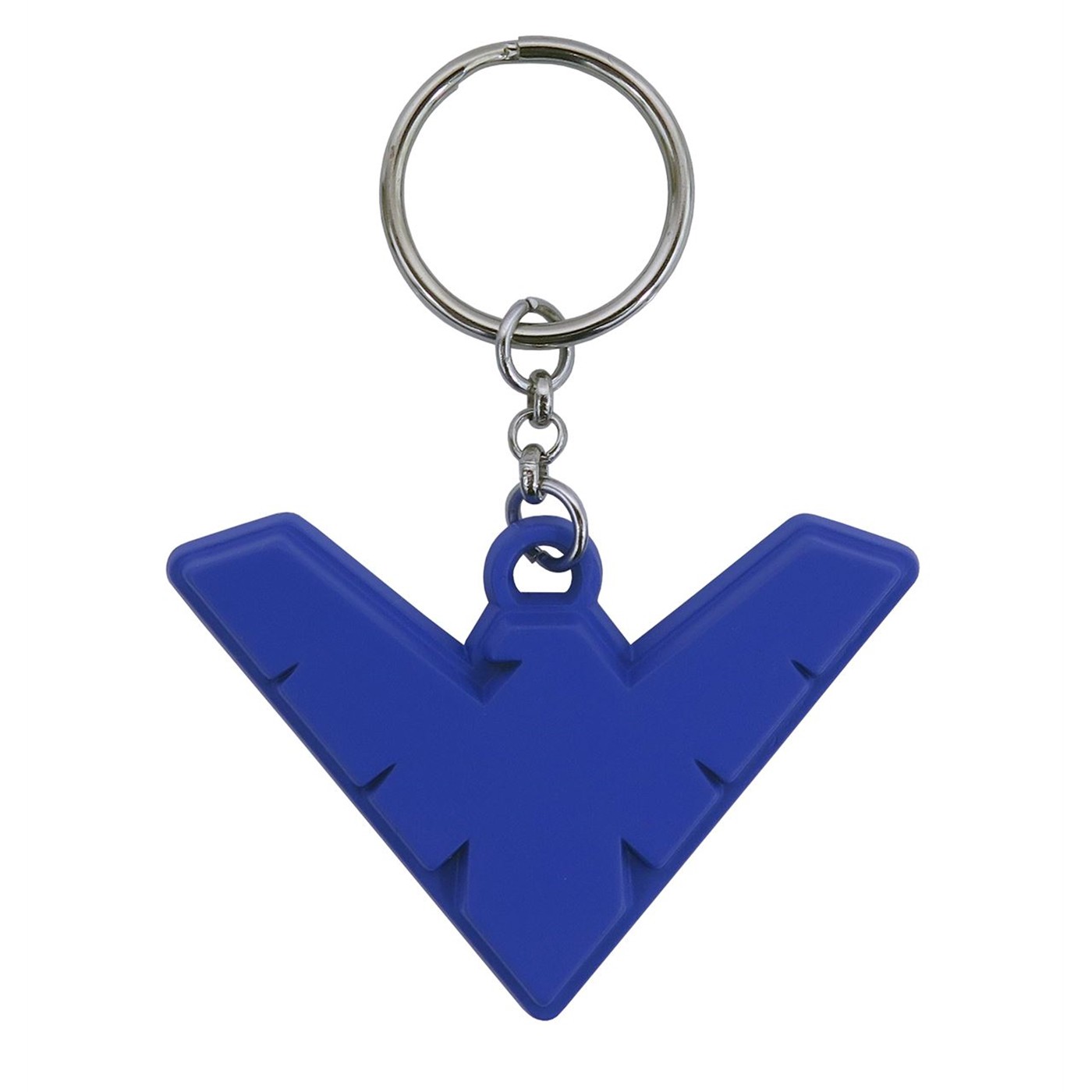 Nightwing Painted Symbol Metal Keychain, Blue