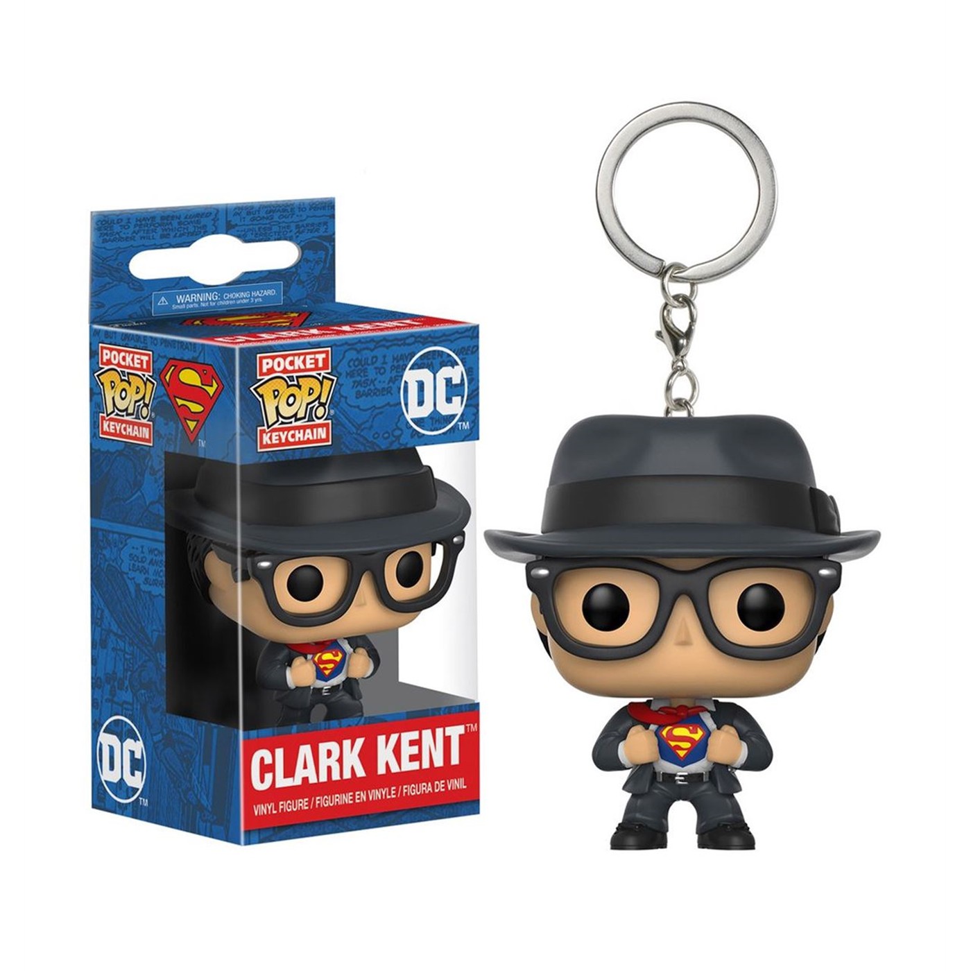 Superman Clark Kent Funko Pocket Pop Keychain