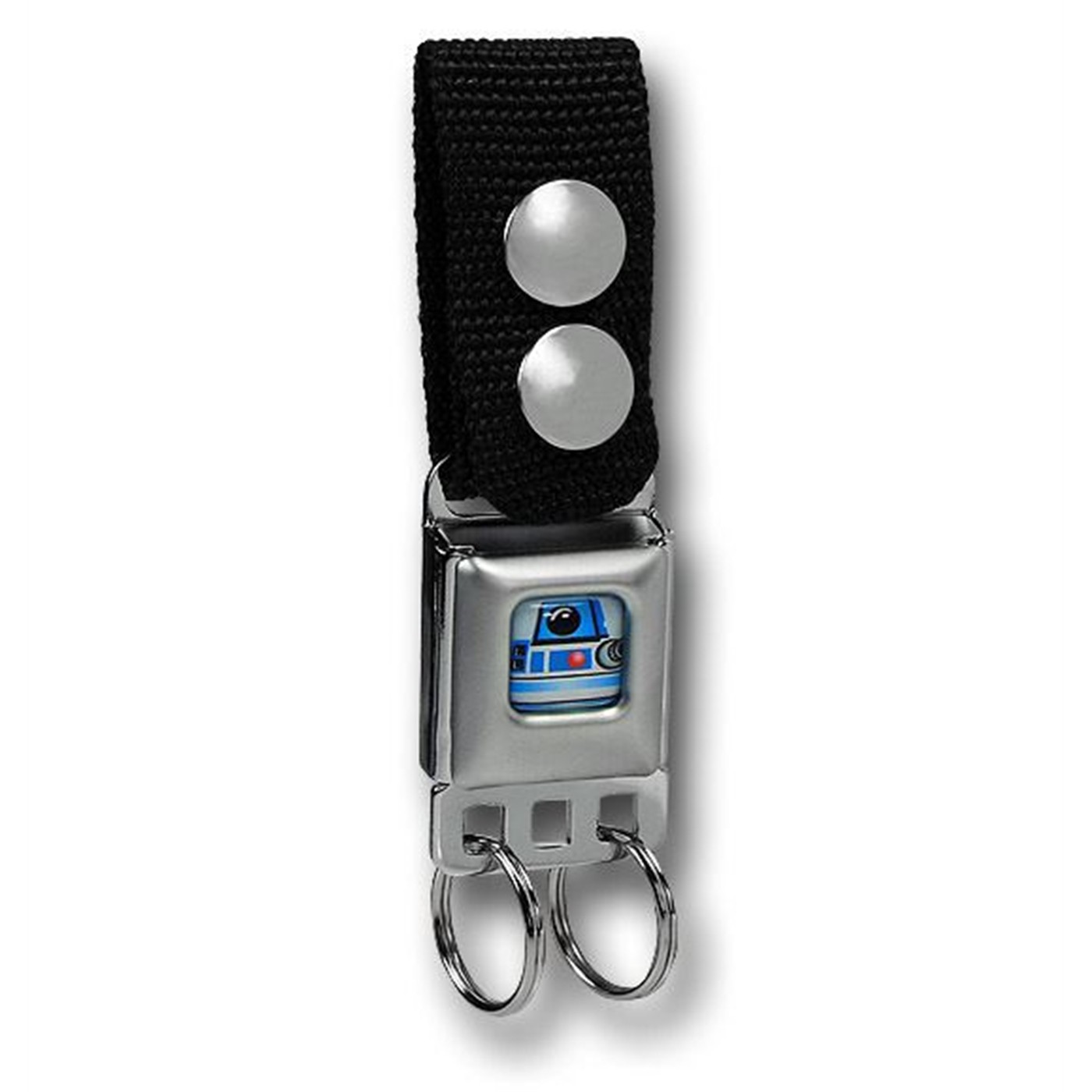 R2-D2 Seatbelt Keychain w/Snap-On Belt Loop, Grey