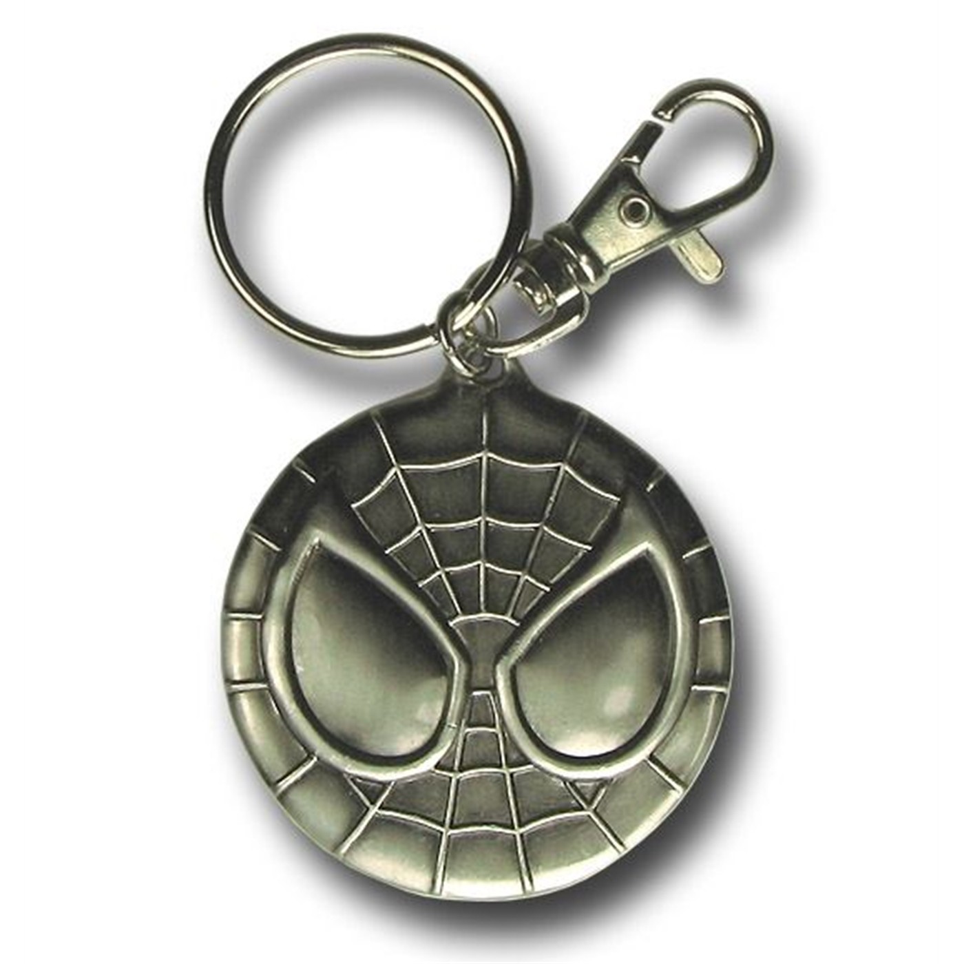 Spiderman Circular Head Pewter Keychain