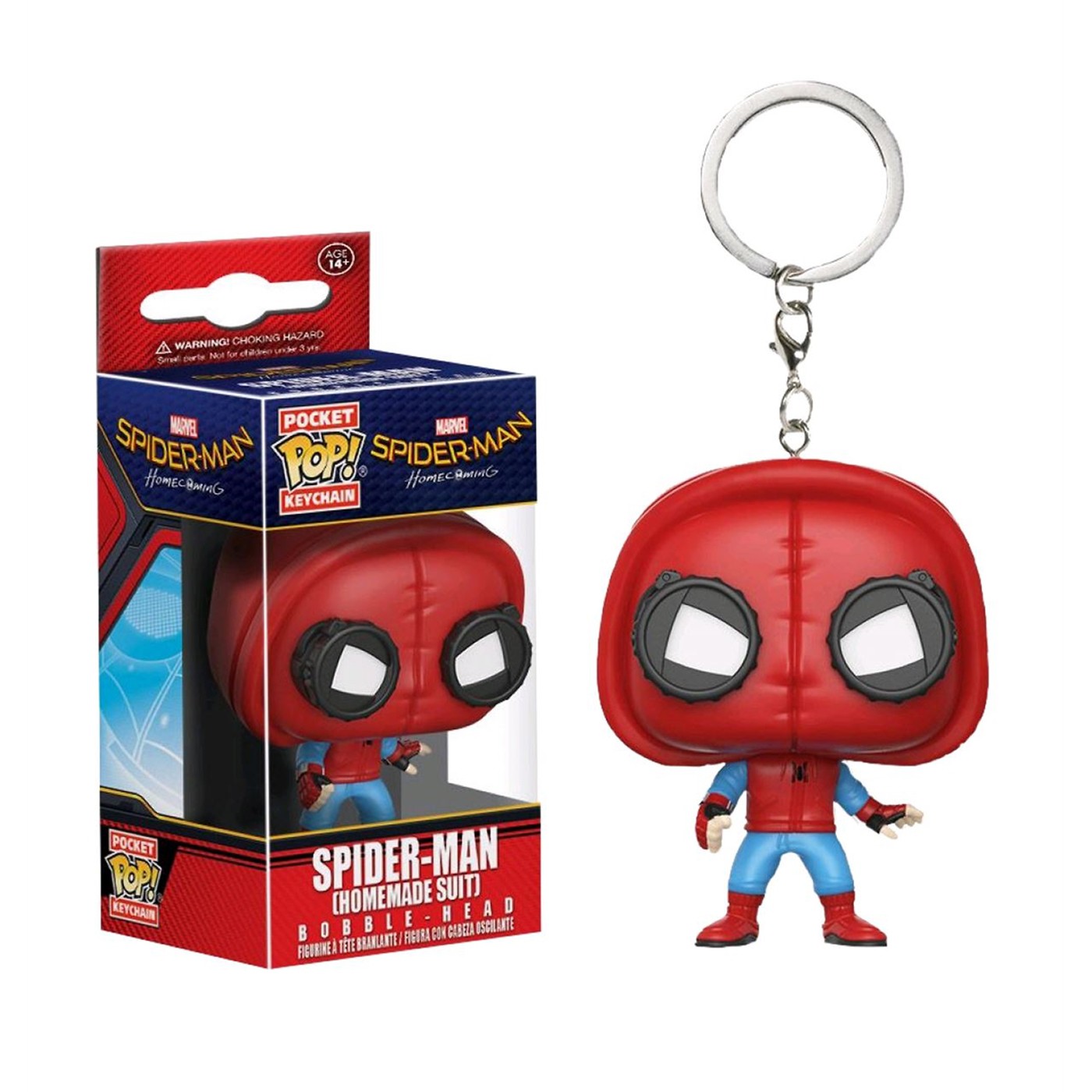 Spider-Man Homecoming Homemade Suit Funko Pop Keychain, Red