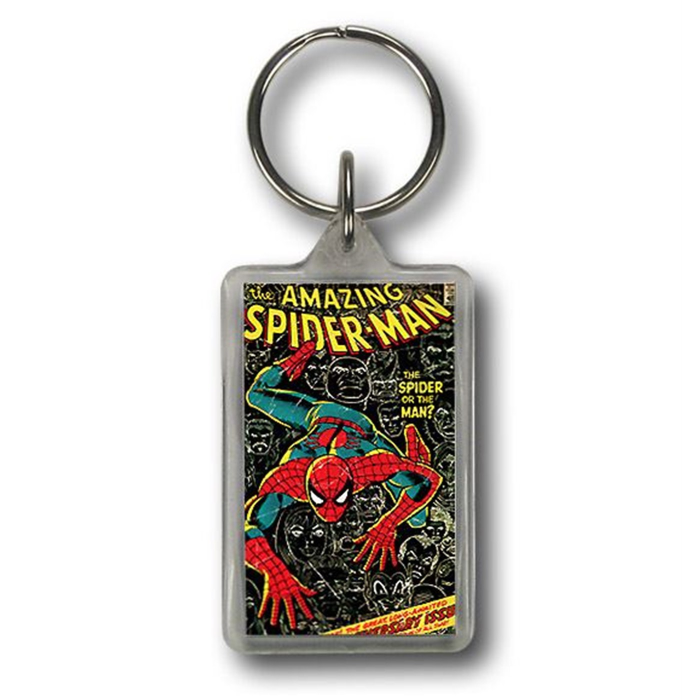 Spiderman Issue 100 Cover Lucite Keychain