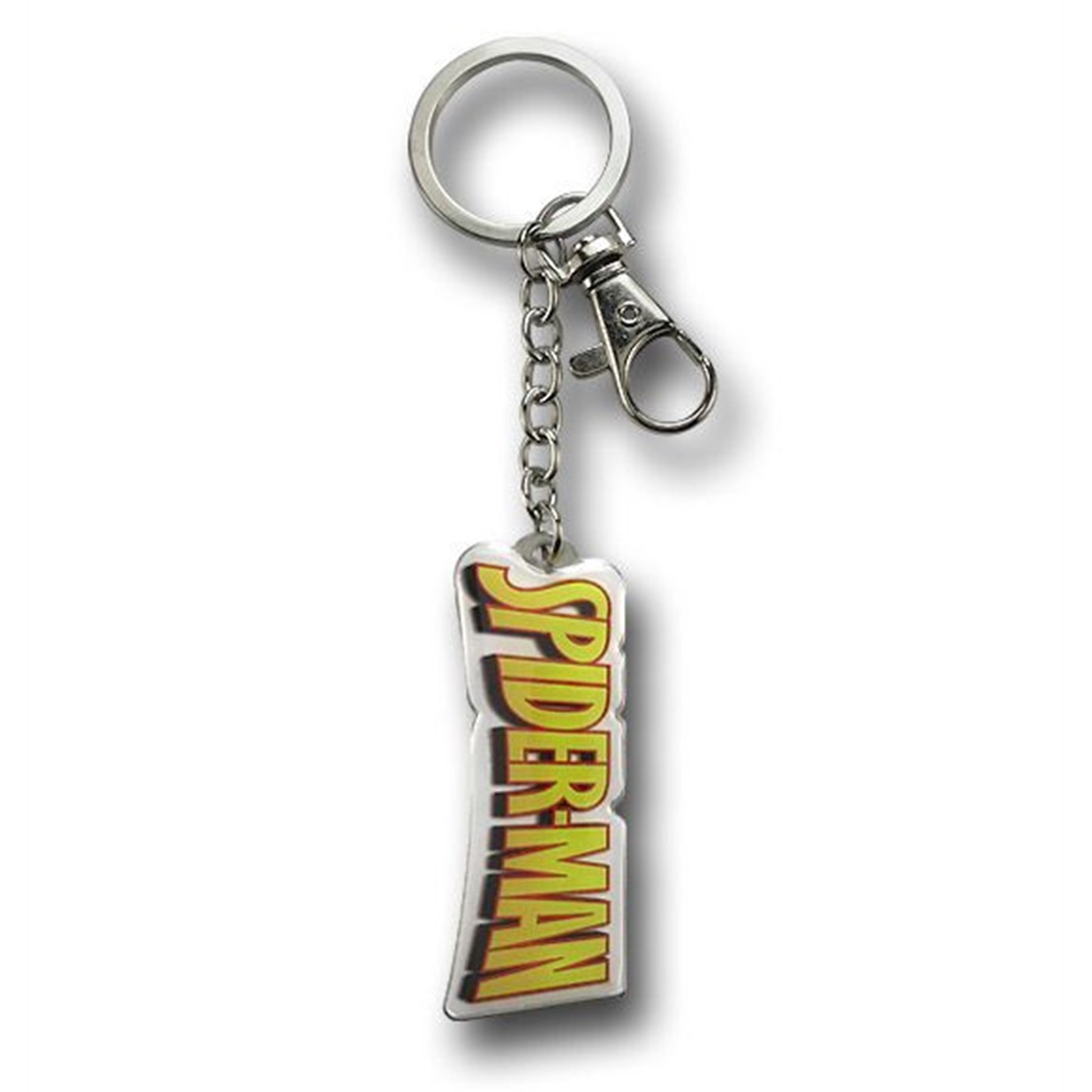 Spiderman Metal Logo Keychain, Grey