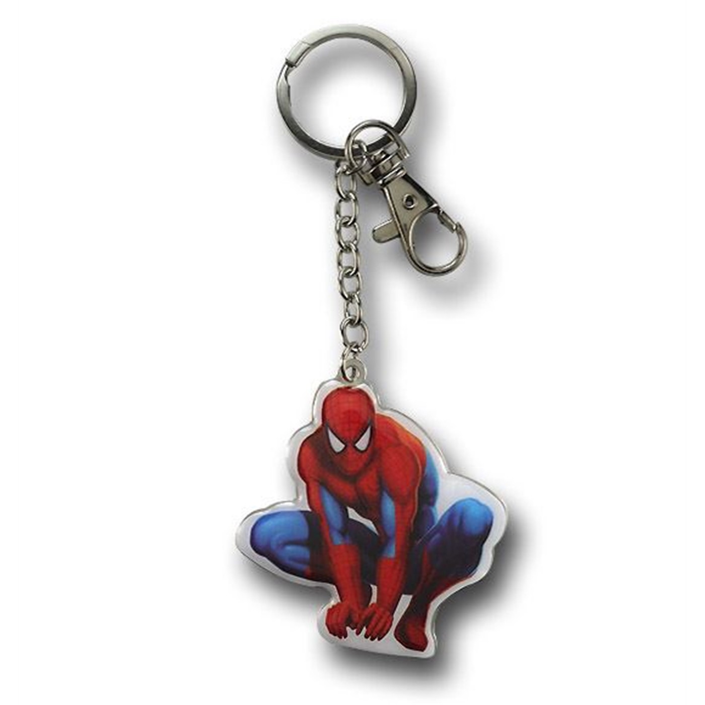 Spiderman Metal Perch Keychain, Grey