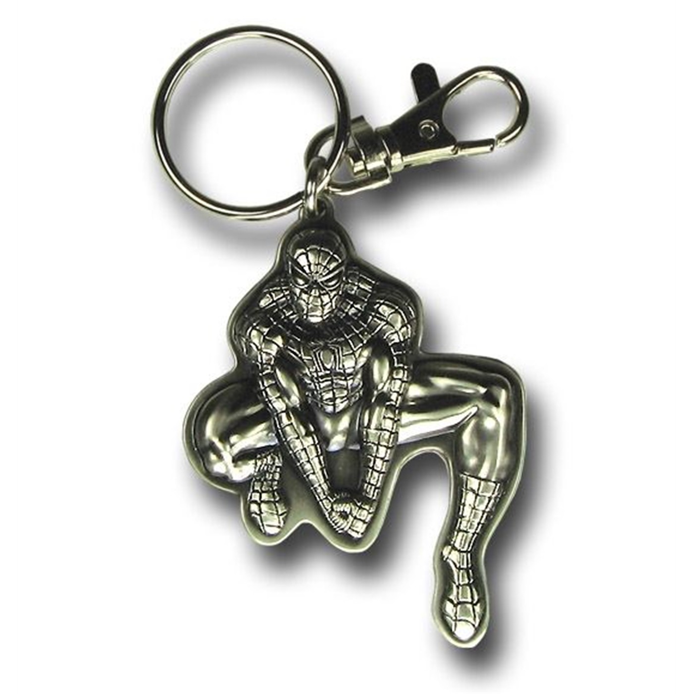 Spiderman Swing Pewter Keychain