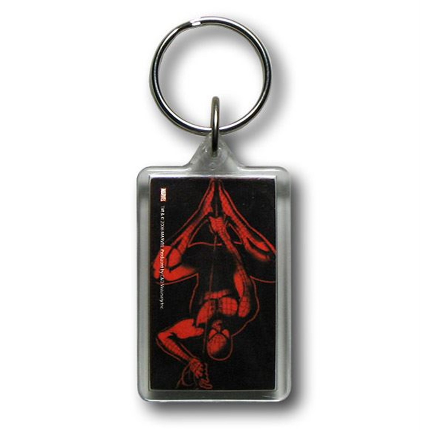 Spiderman Red Hanging Lucite Keychain
