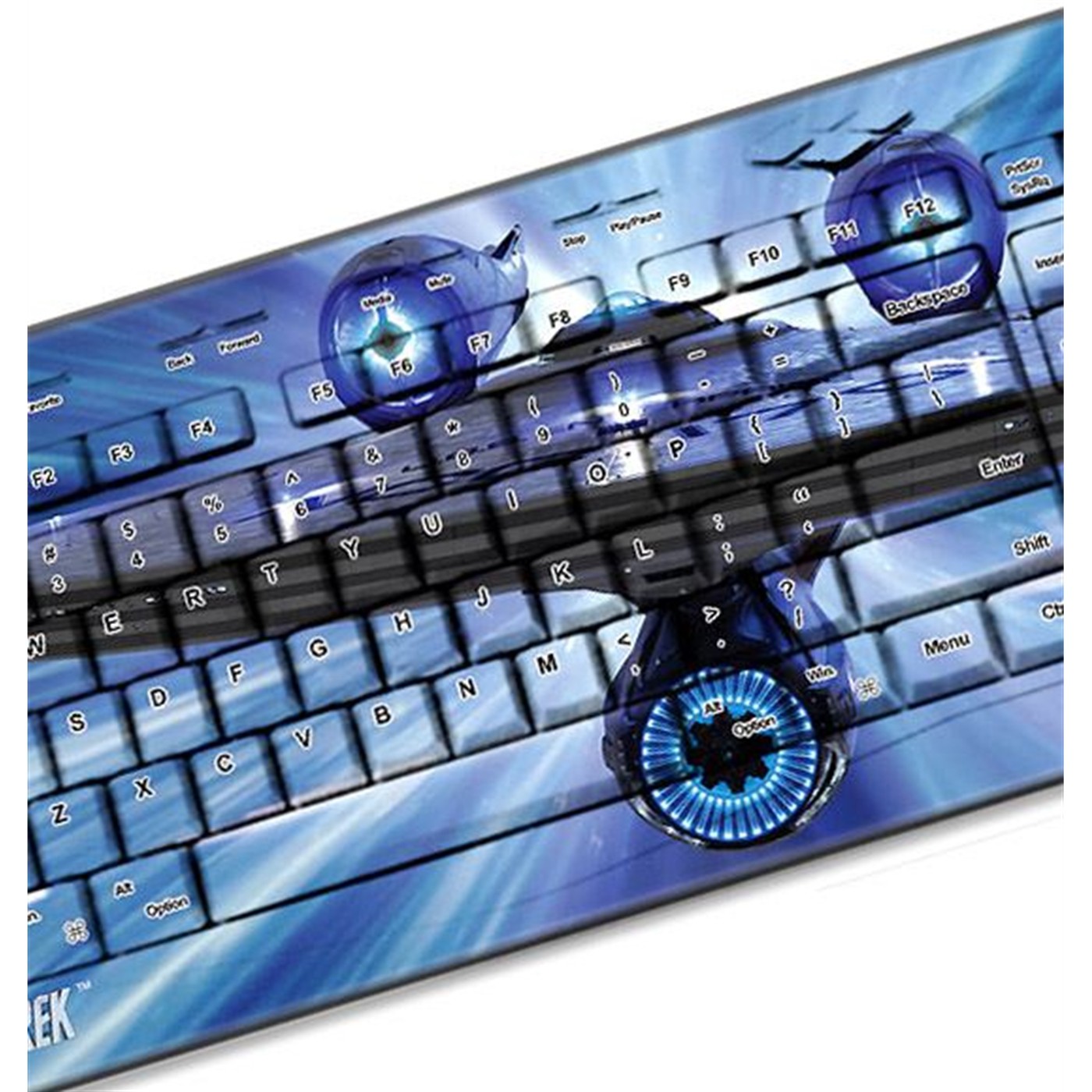Star Trek Enterprise Blue USB Keyboard, Blue