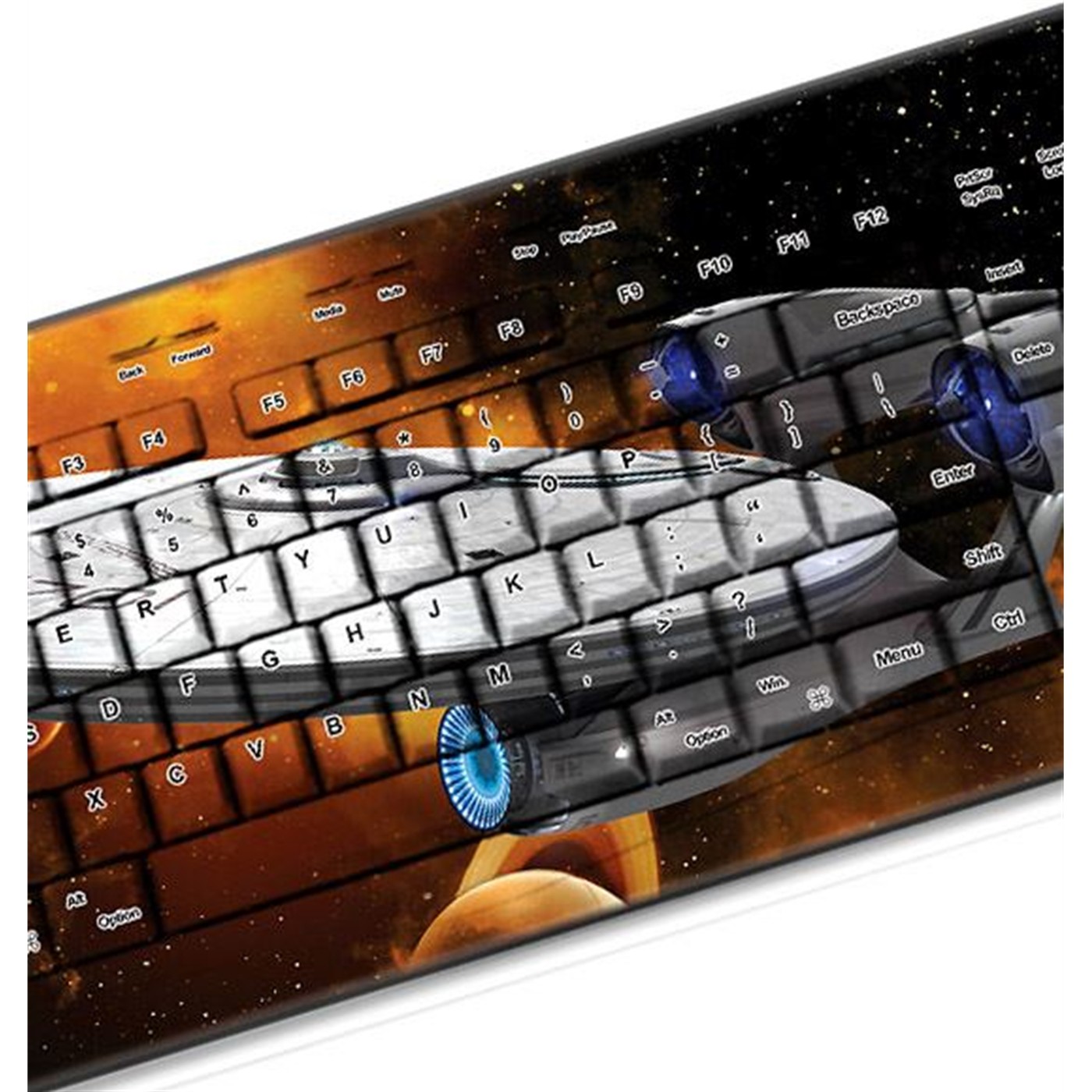 Star Trek New Enterprise USB Keyboard, Black