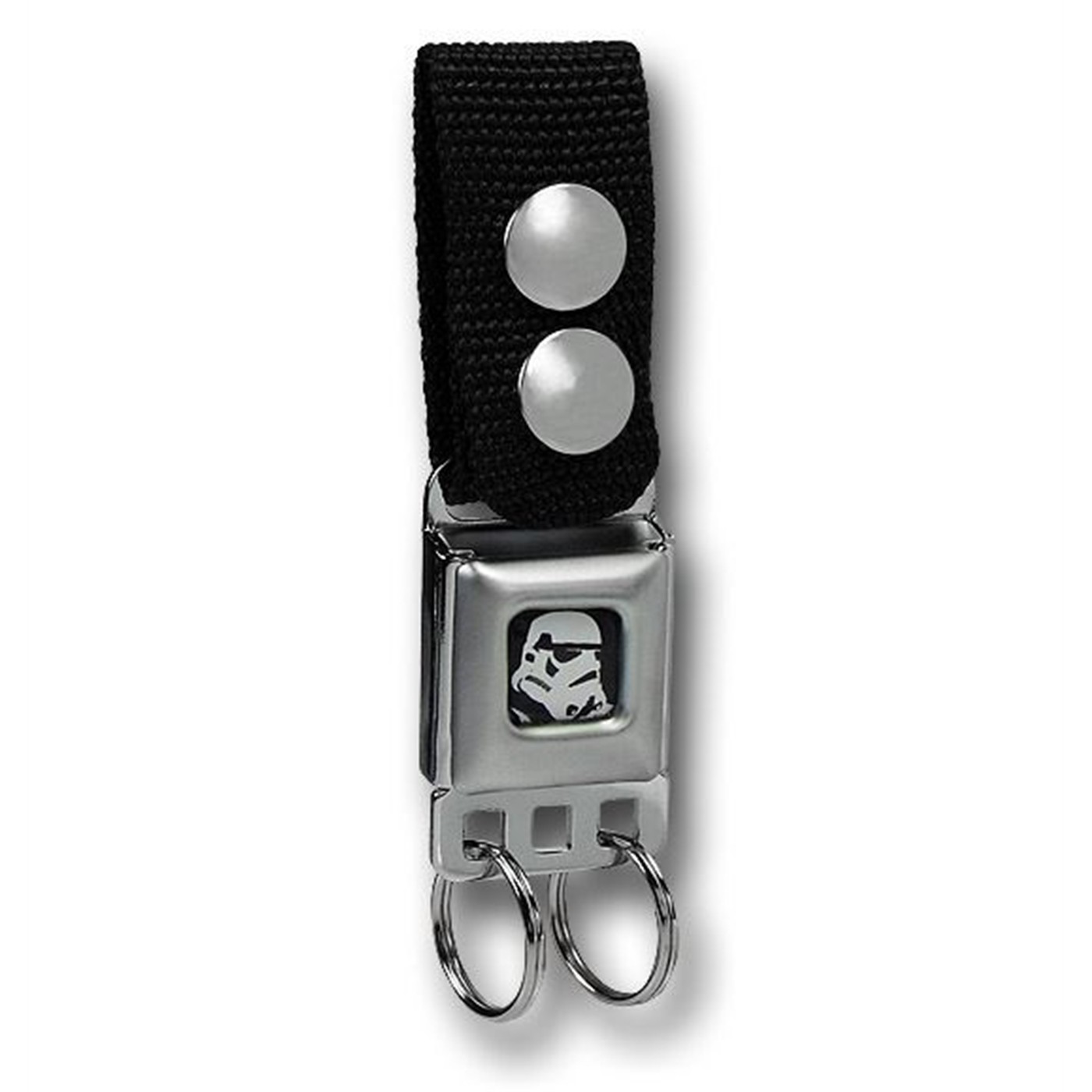 Stormtrooper Seatbelt Keychain w/Snap-On Belt Loop, Grey