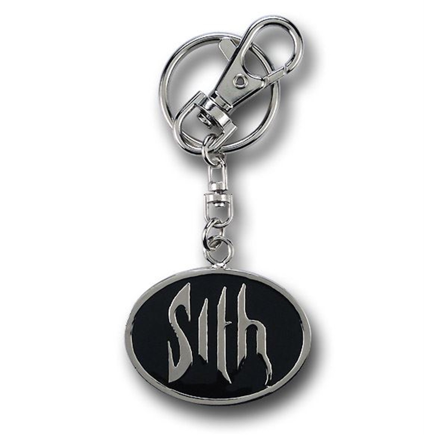 Star Wars Sith Logo Oval Keychain, Grey