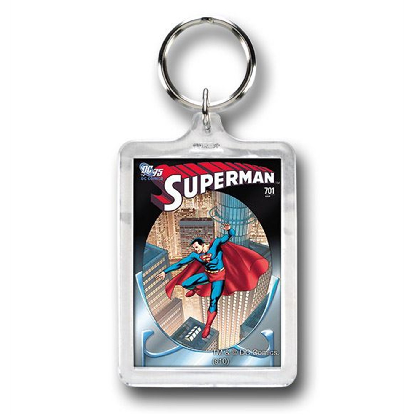 Superman #701 Comic Lucite Keychain