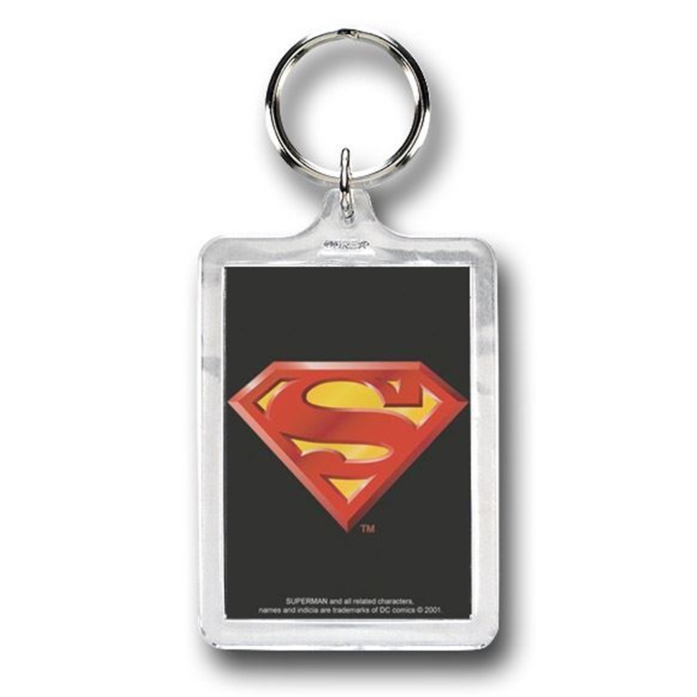 Superman Symbol Black Keychain, Black