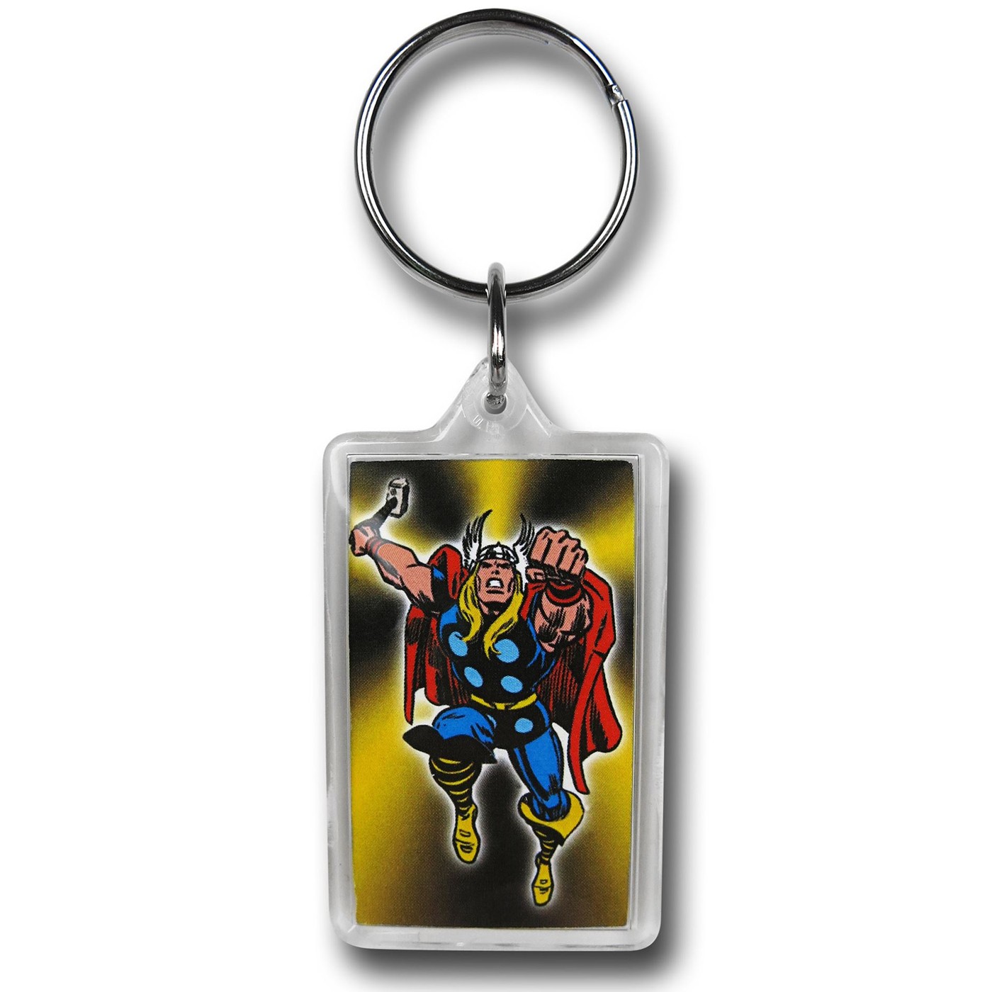 Thor Fist Lucite Keychain, Yellow