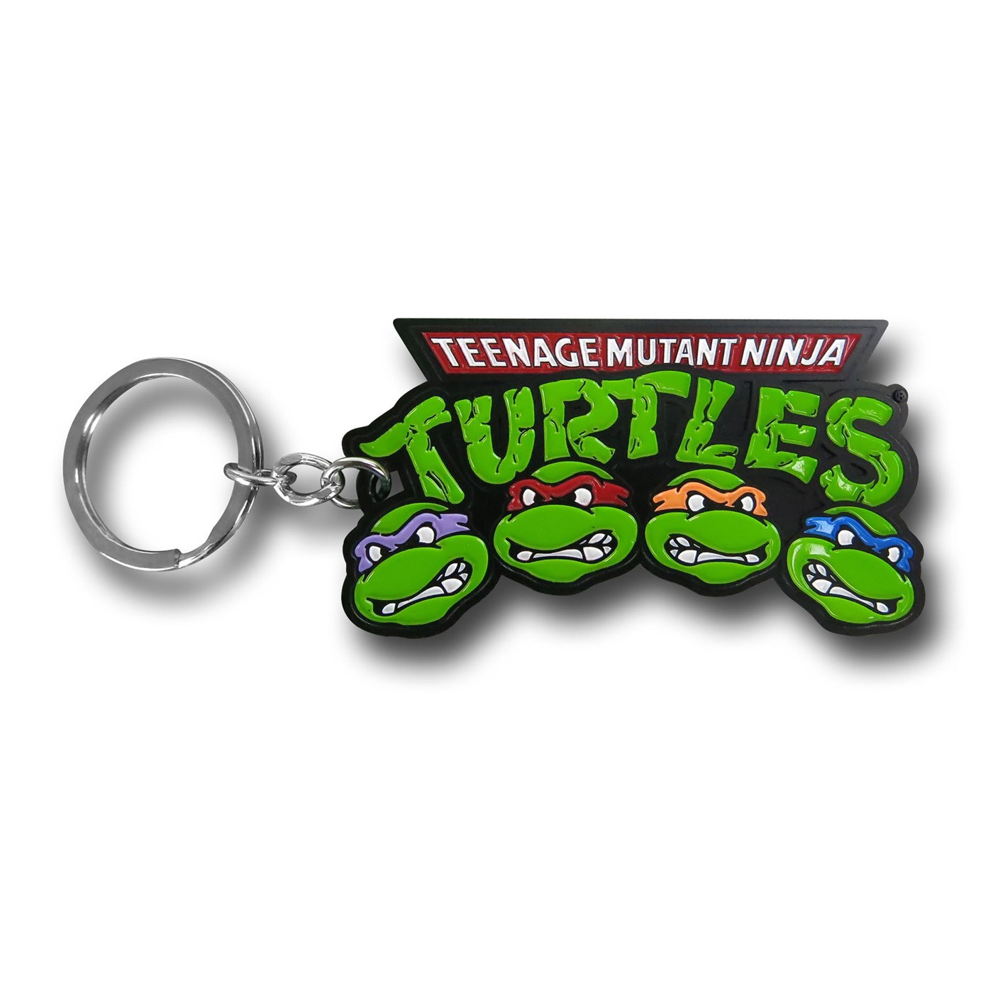 TMNT 4 Faces Keychain, Green