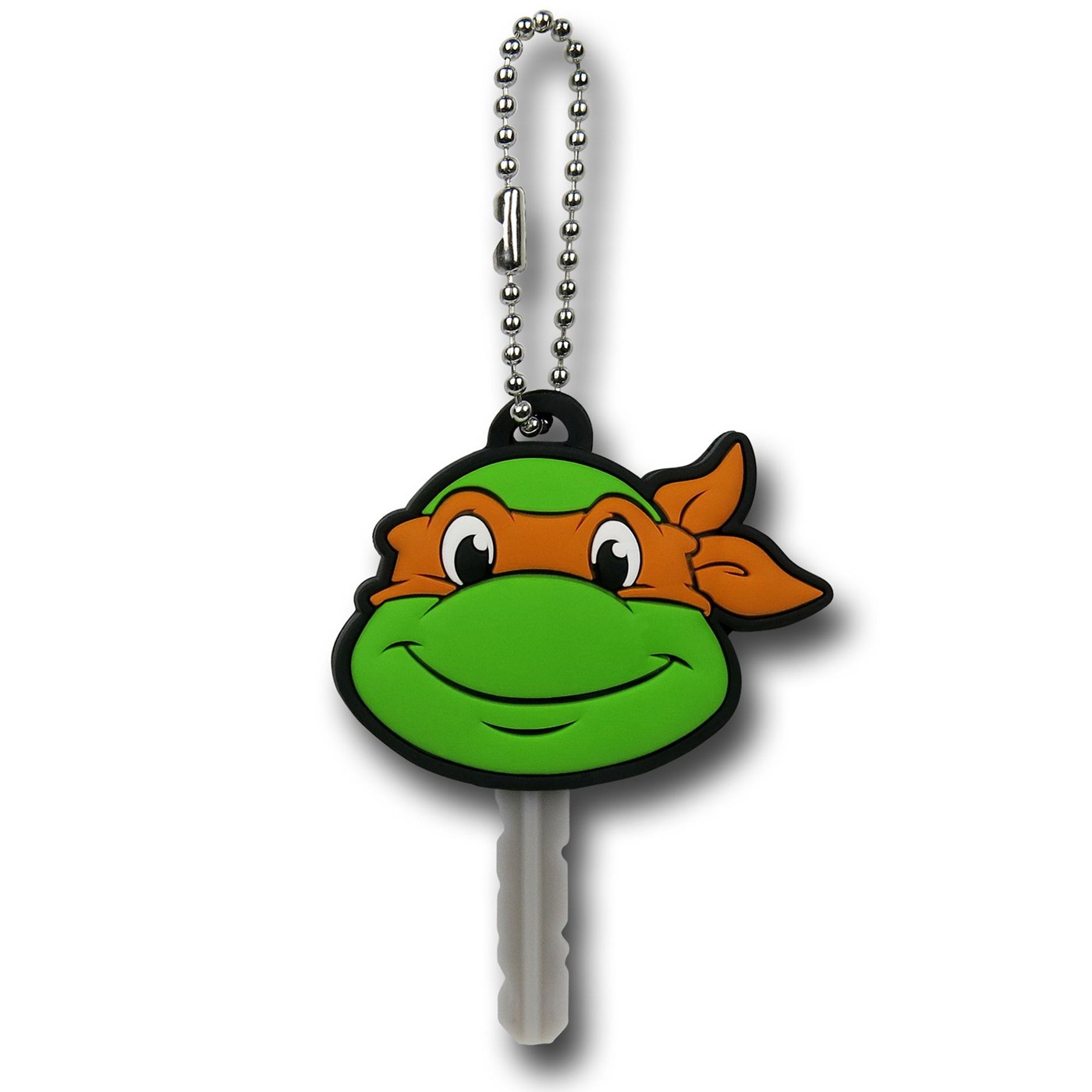 TMNT Michelangelo Head Keyholder Keychain, Green