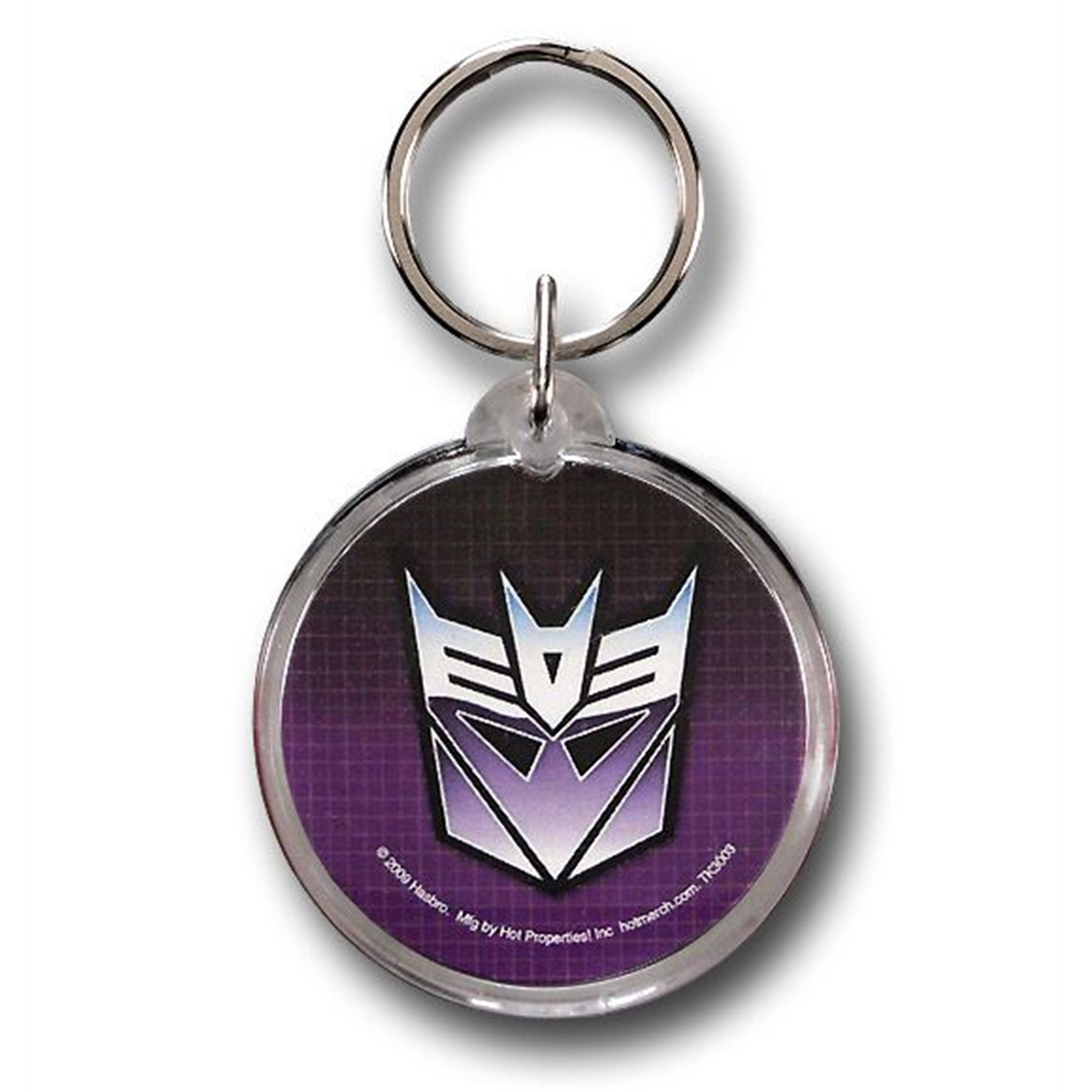 Transformers Decepticon Symbol Round Keychain, Black