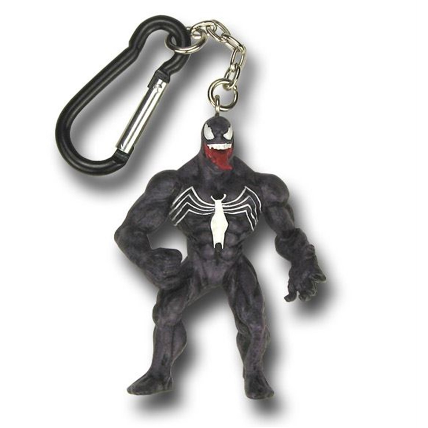 Venom Figural PVC Keychain, Black