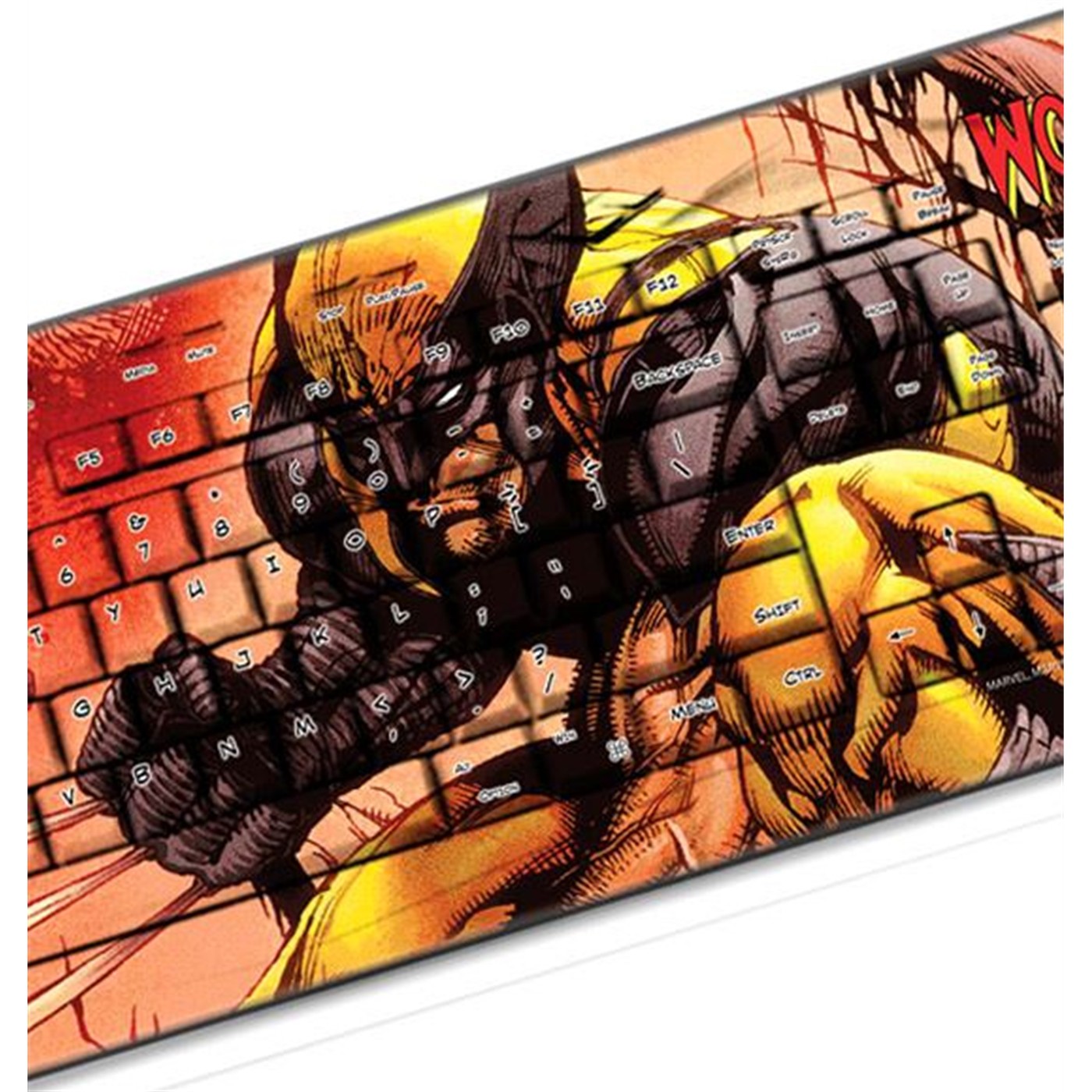 Wolverine Yellow Costume USB Keyboard, Red