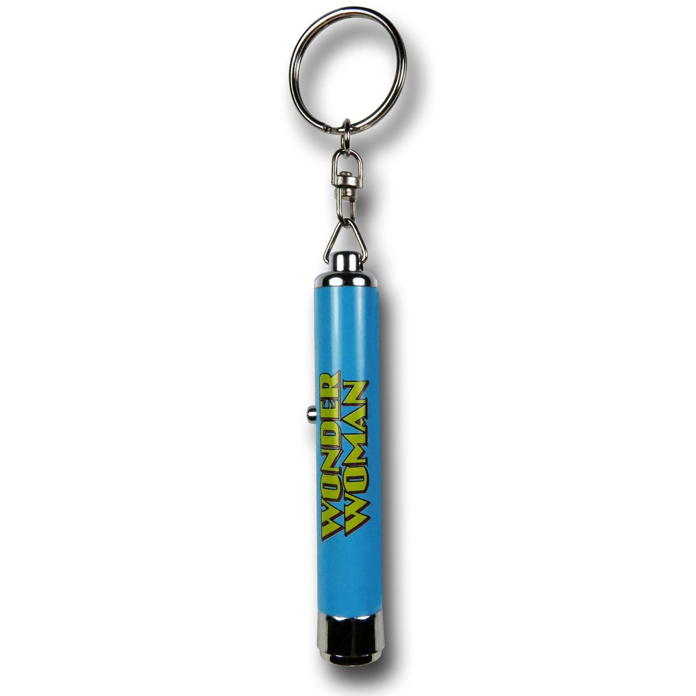 Wonder Woman Logo Keychain Flashlight, Blue