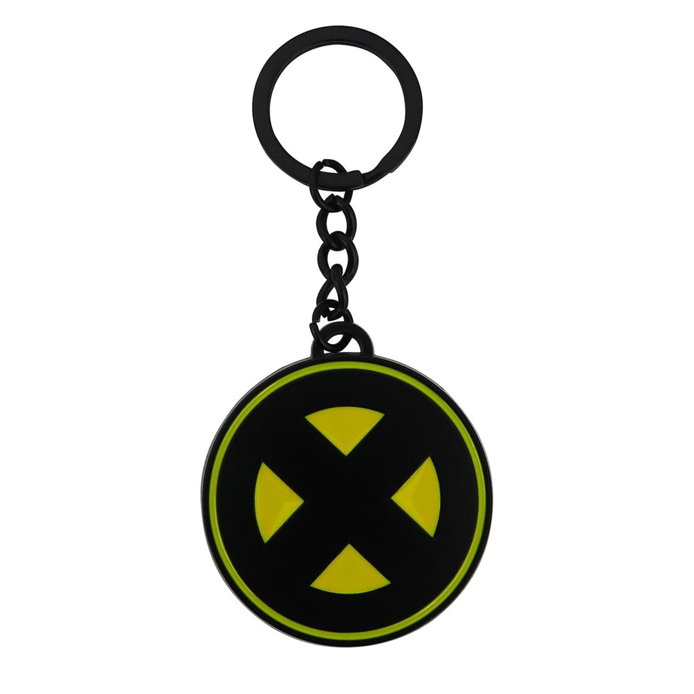 X-Men Yellow Logo Metal Keychain, Black