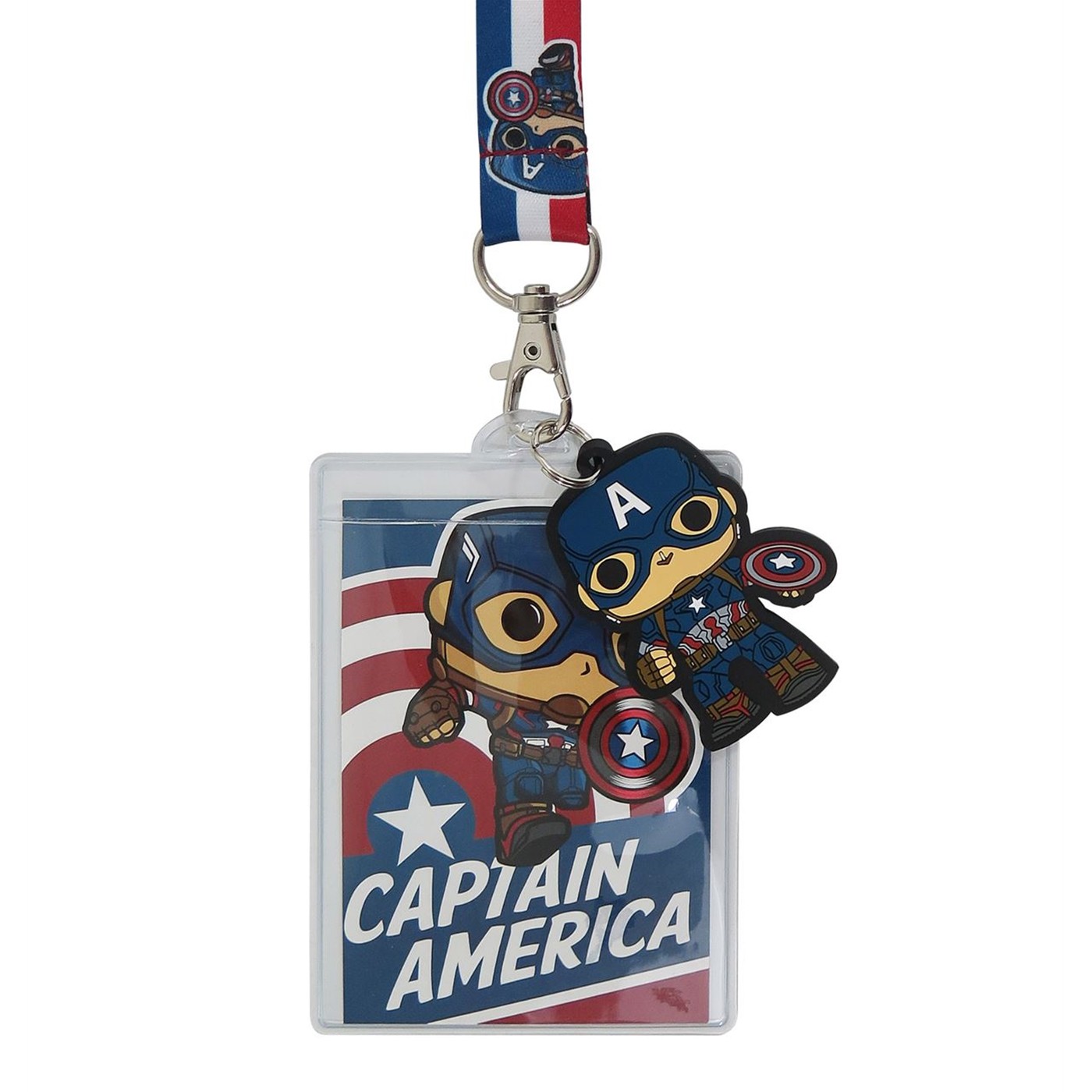 Captain America Funko Pop! Lanyard with Charm, Blue