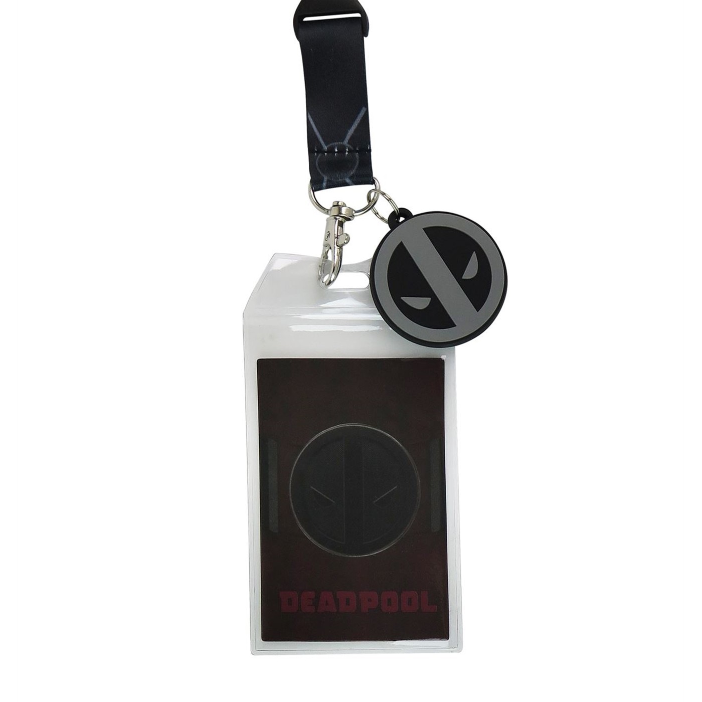 Deadpool Merc With A Mouth Lanyard with PVC Charm, Black