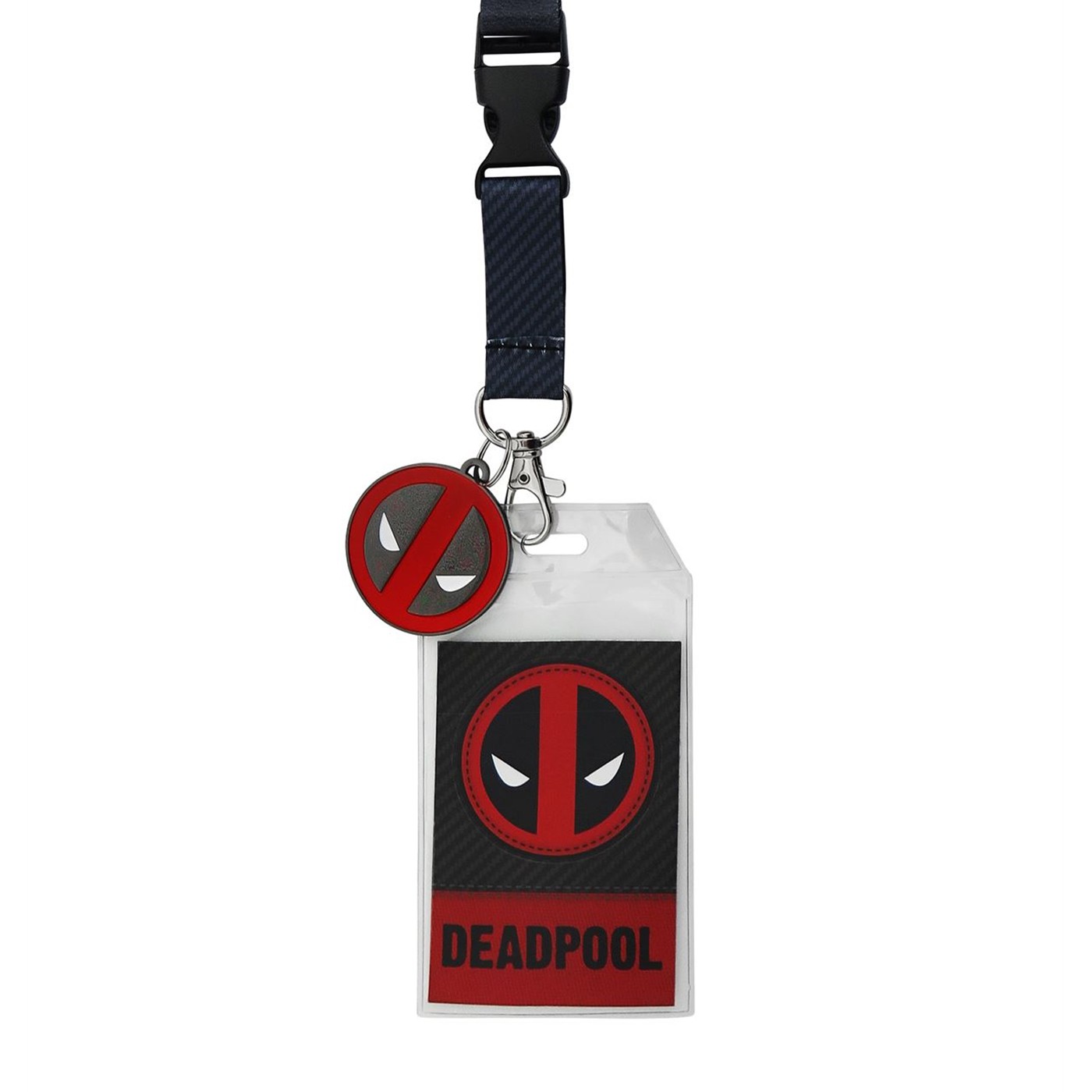 Deadpool Suit Up Lanyard with Metal Charm, Red