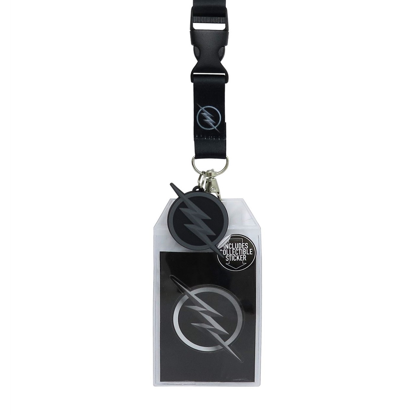The Flash TV Series Zoom Lanyard with PVC Charm, Black