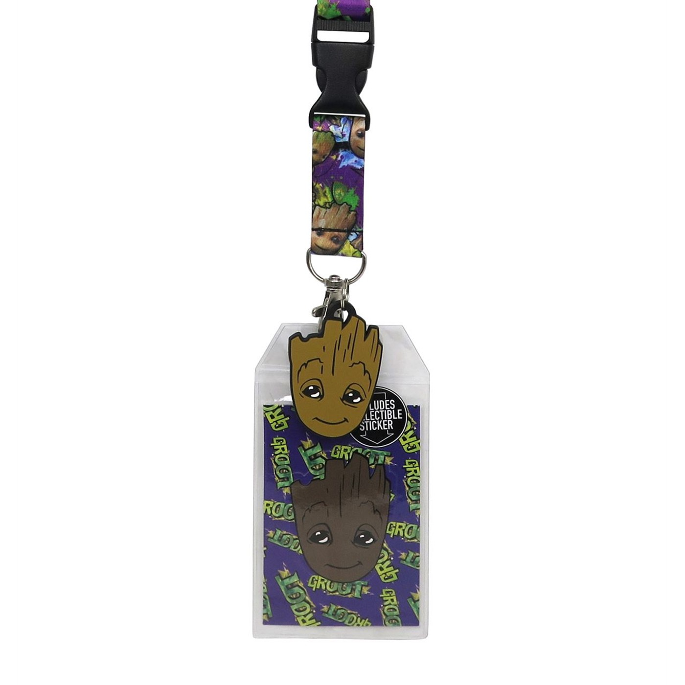 GOTG Vol. 2 Baby Groot Lanyard with PVC Charm, Purple