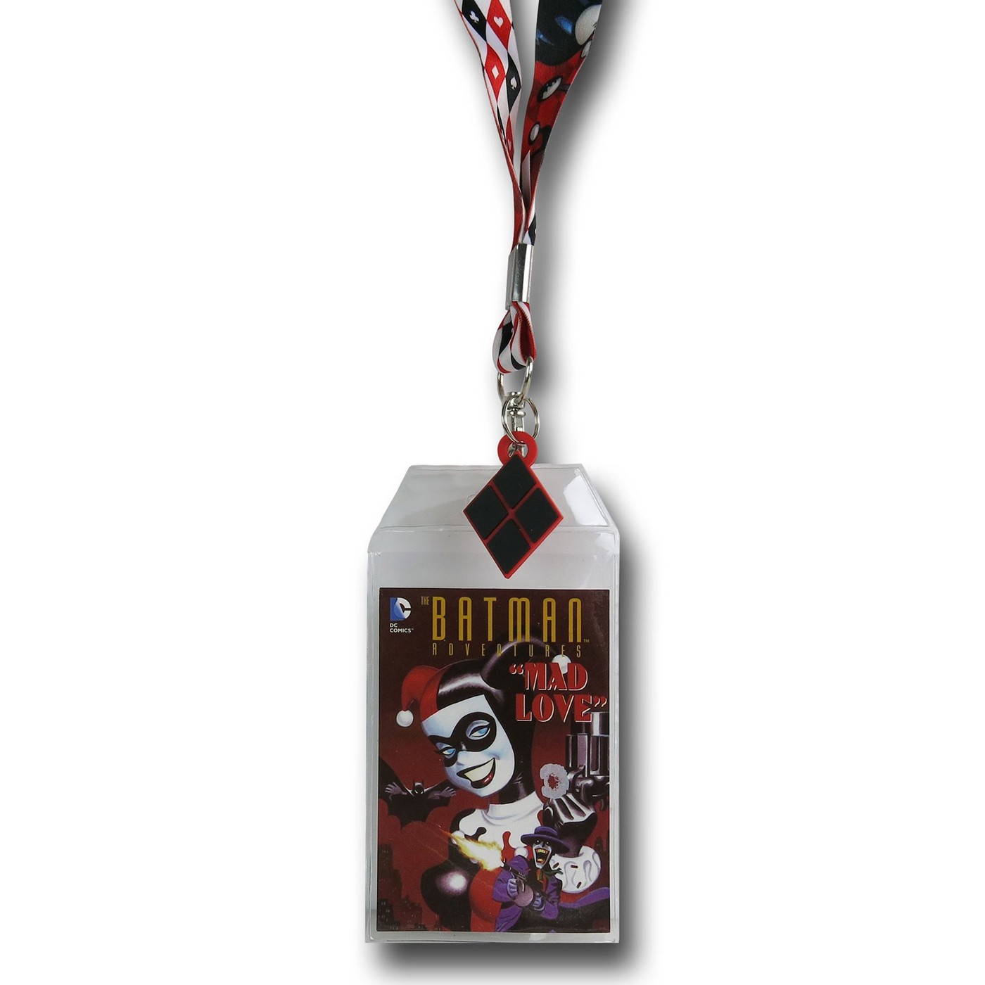 Harley Quinn Mad Love Lanyard, Red