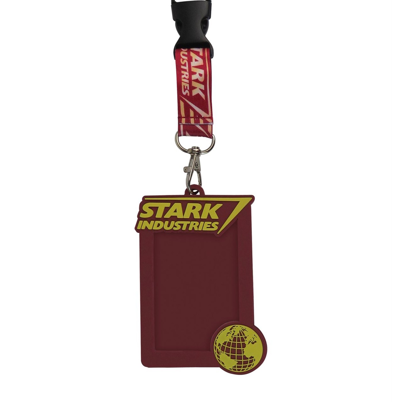 Stark Industries Lanyard with Rubber ID Holder, Red