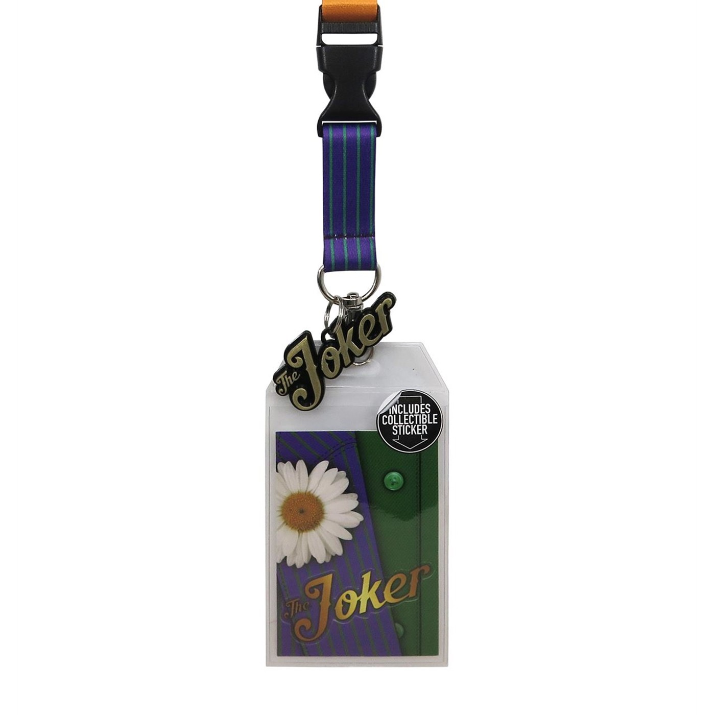 Joker Suit Up Lanyard with Metal Charm, Purple