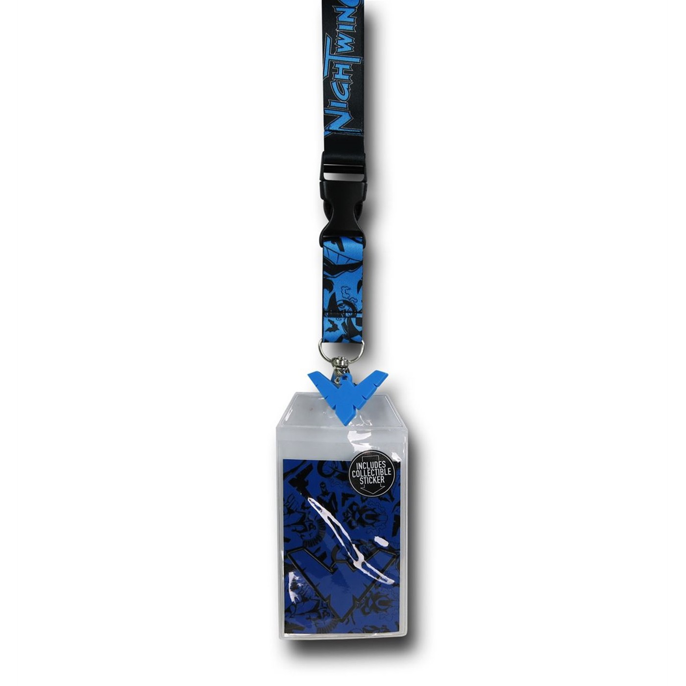 Nightwing Comic Lanyard, Blue