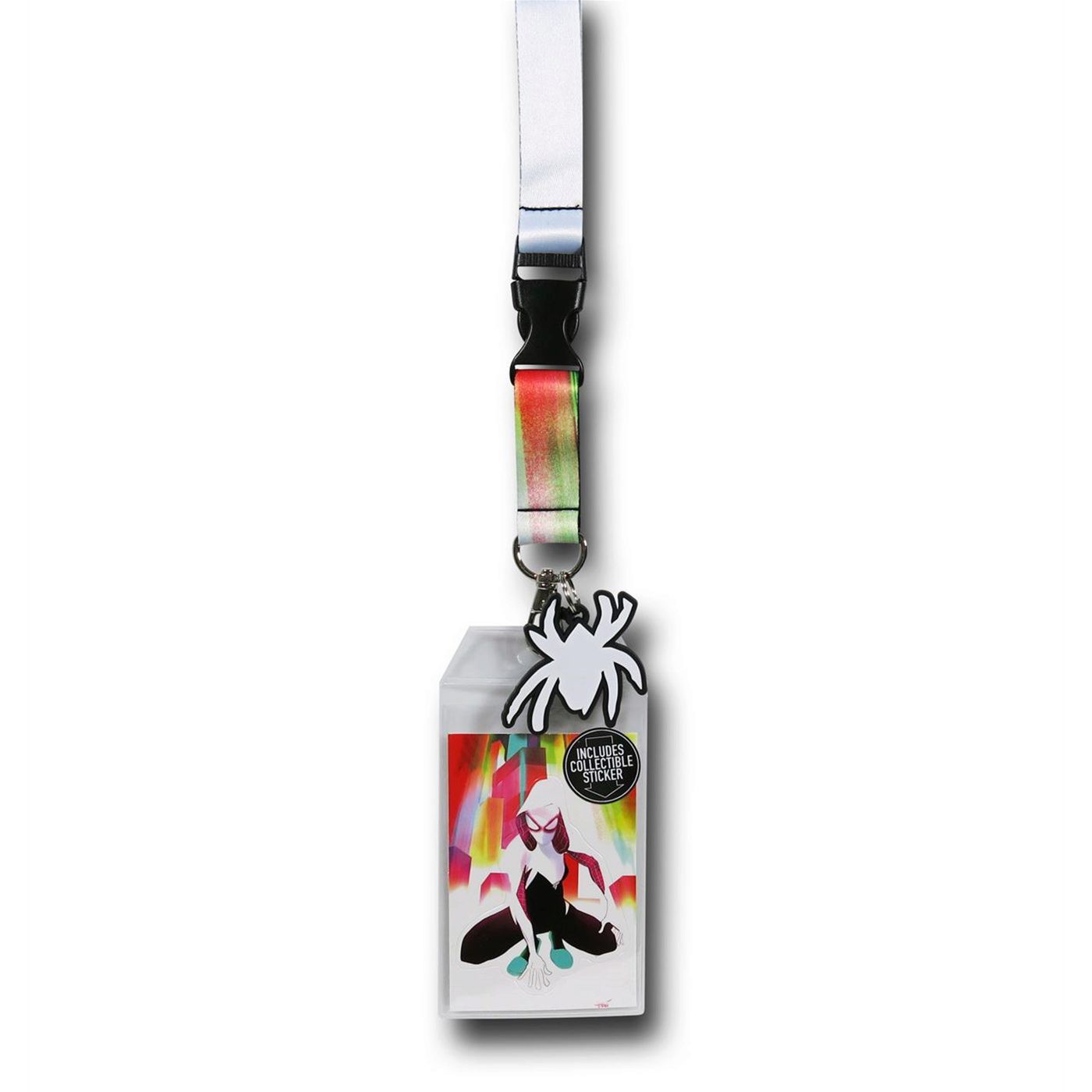 Spider Gwen Lanyard with Charm, Black