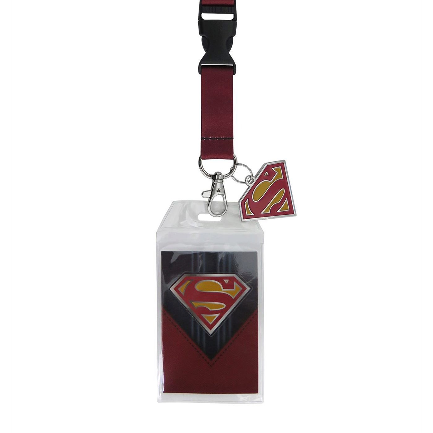 Superman Suit Up Lanyard with Metal Charm, Blue