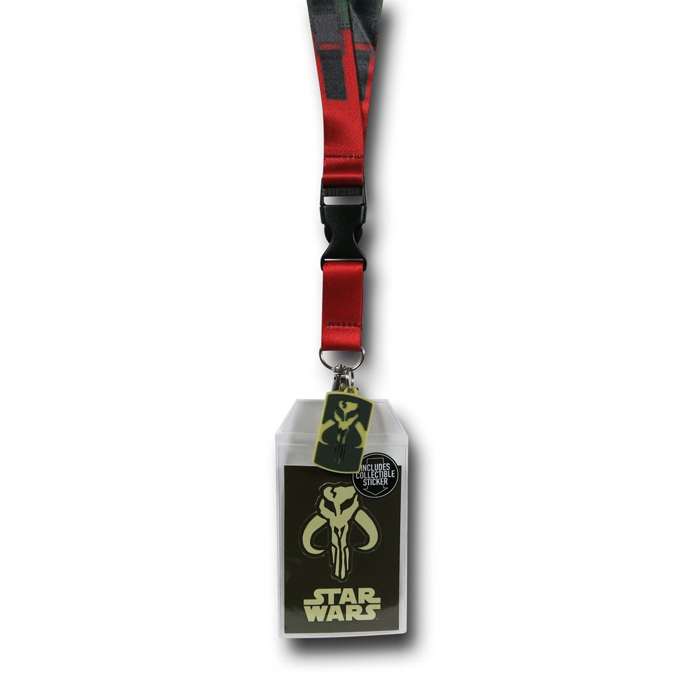 Star Wars Boba Fett Lanyard with Charm, Black