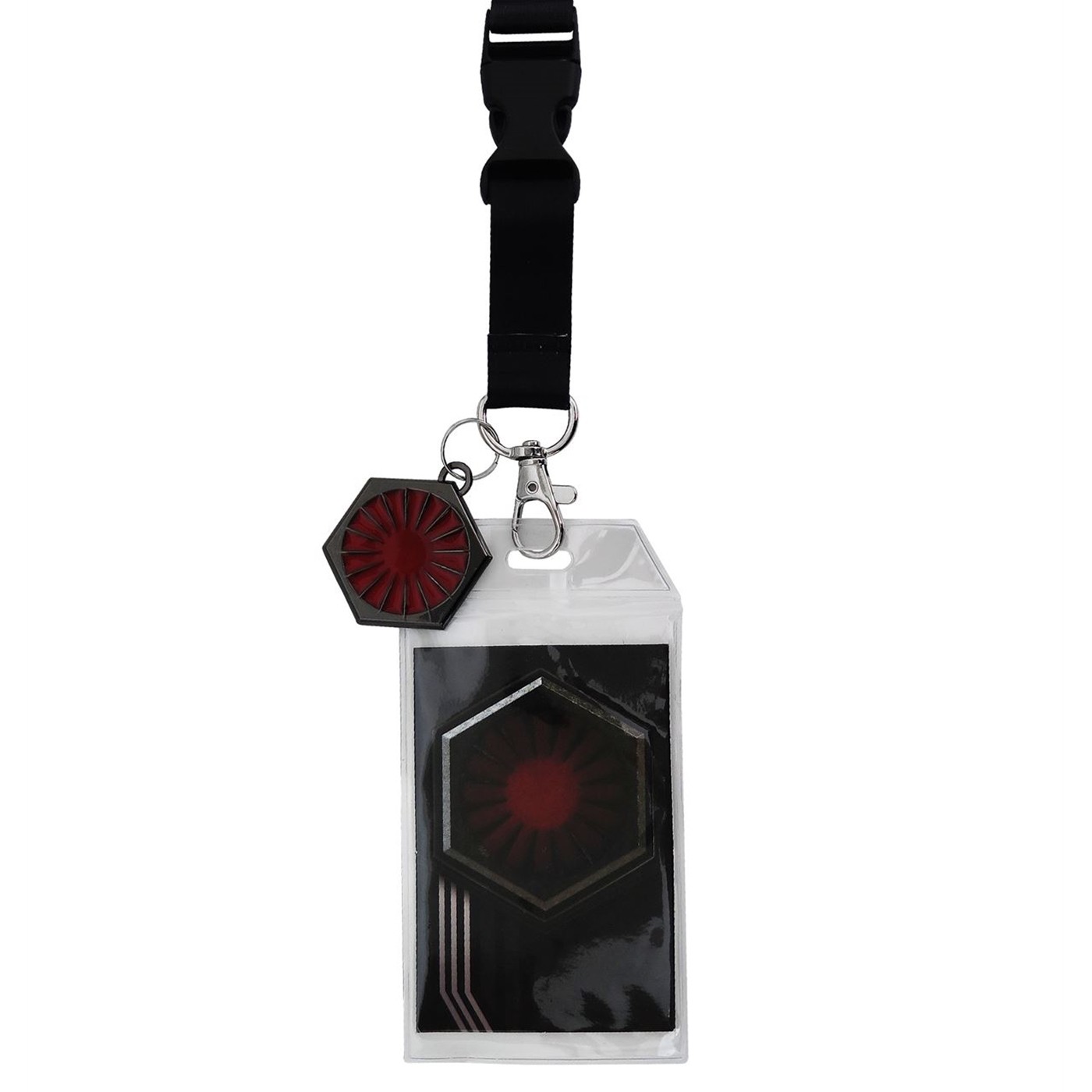 Star Wars Last Jedi First Order Lanyard with Charm, Black
