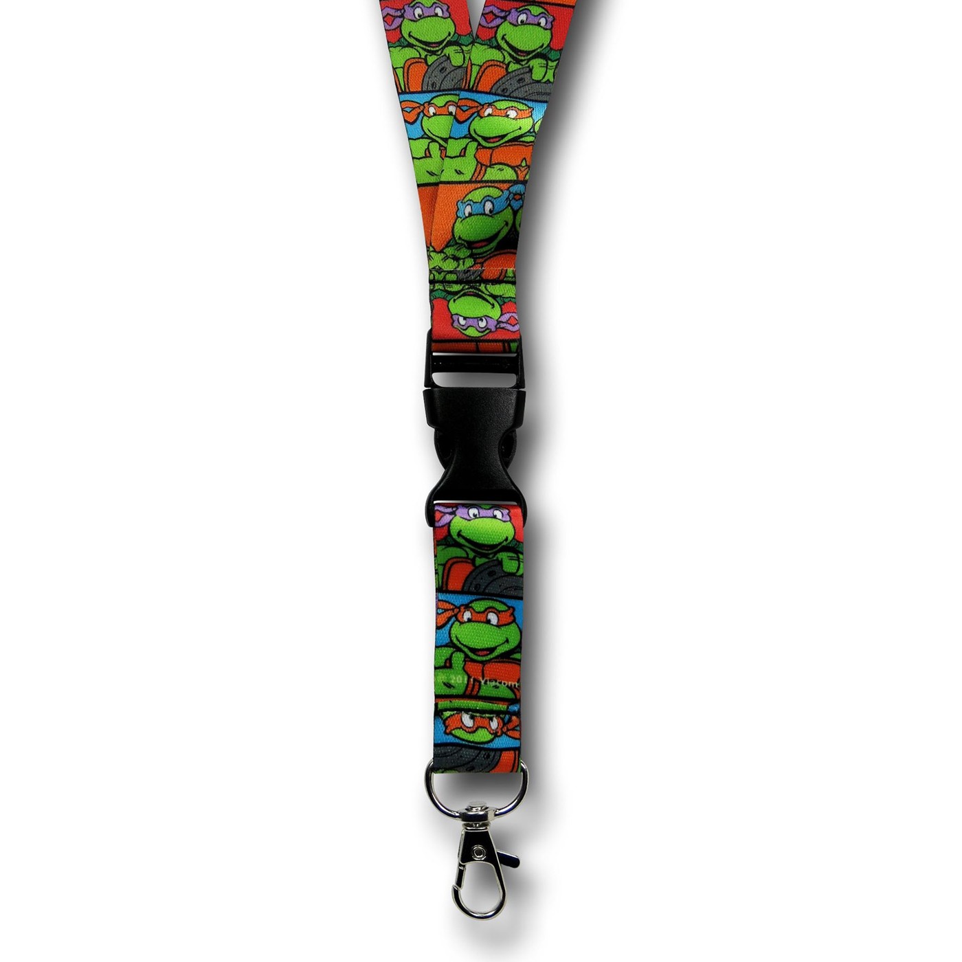 TMNT All-Over Faces Lanyard, Green