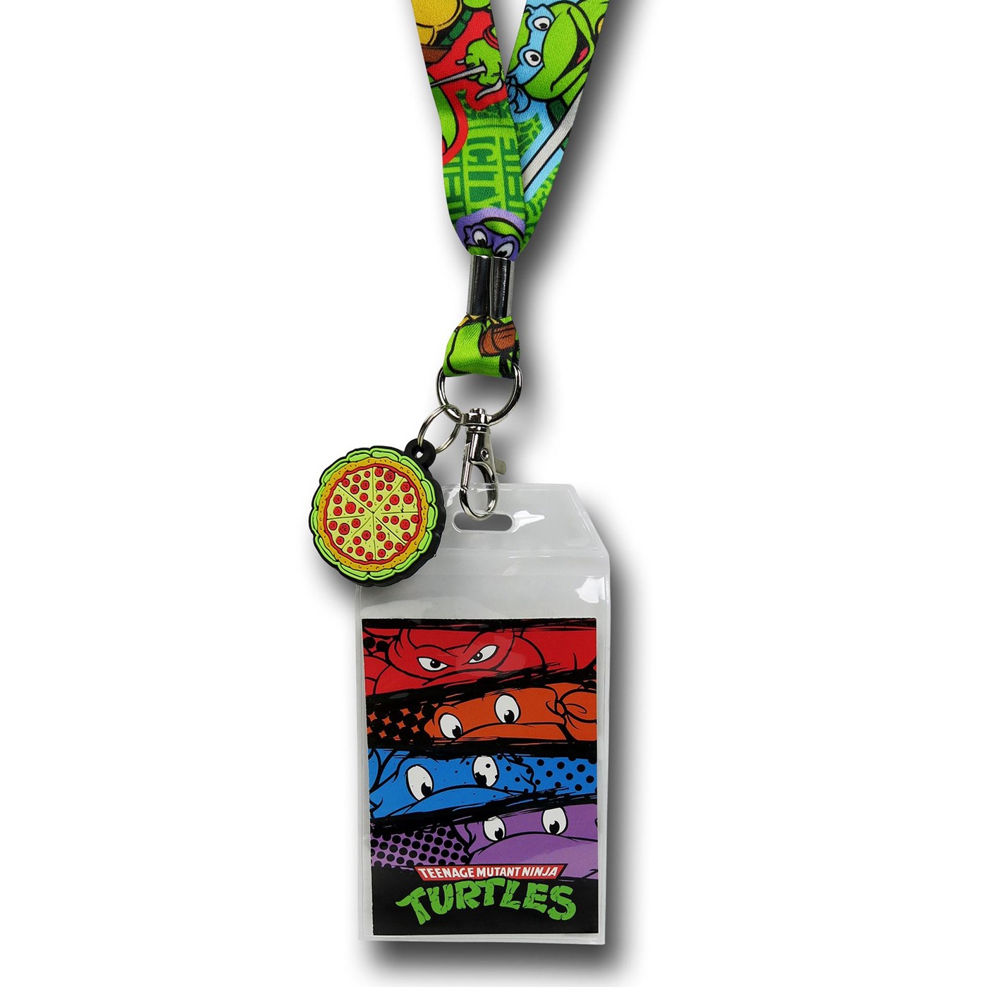 TMNT Lanyard w/ Pizza Charm, Green