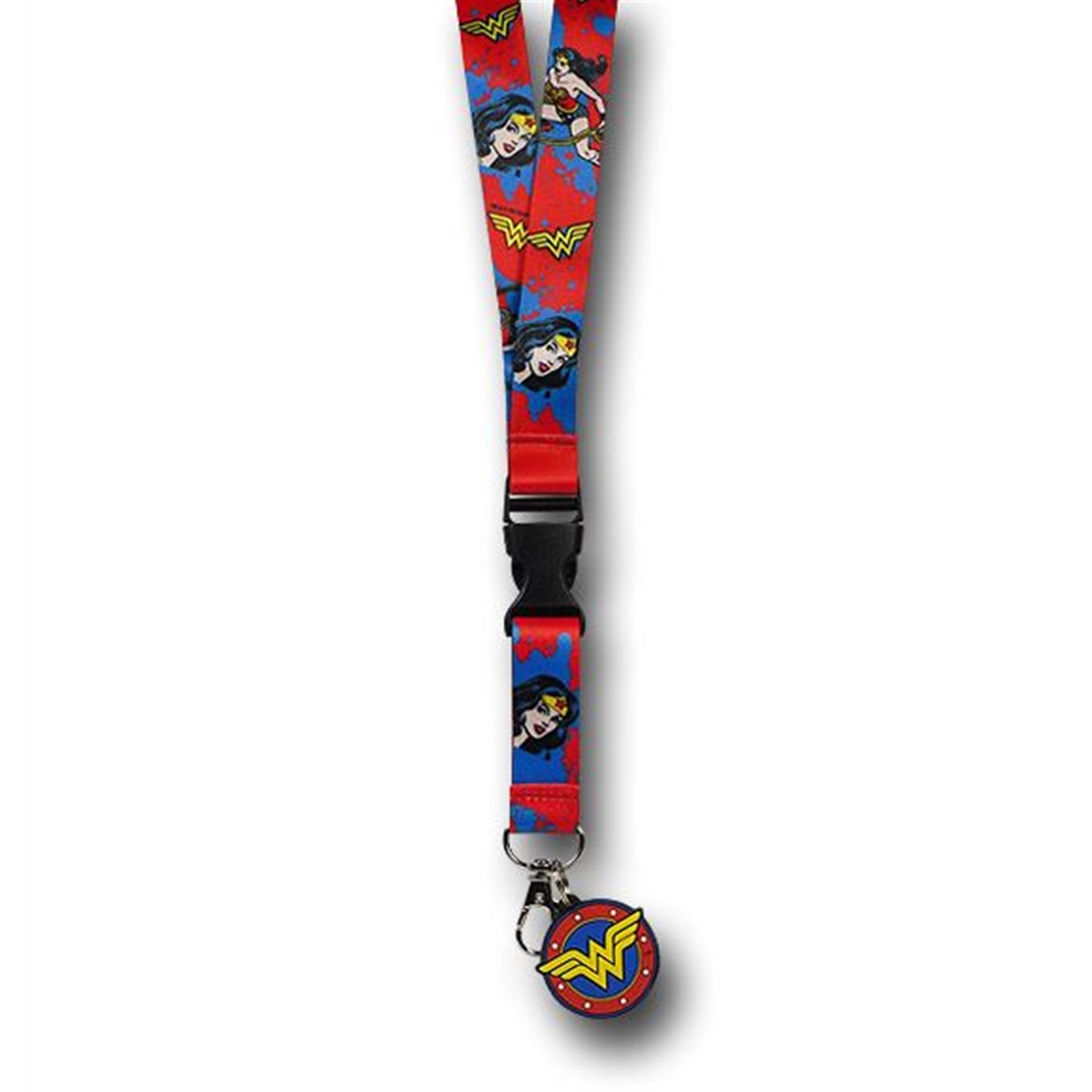 Wonder Woman Image Lanyard, Red