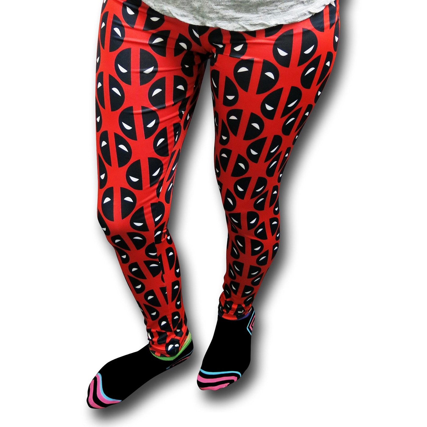 Deadpool Eyes Reversed Women's Leggings, Red