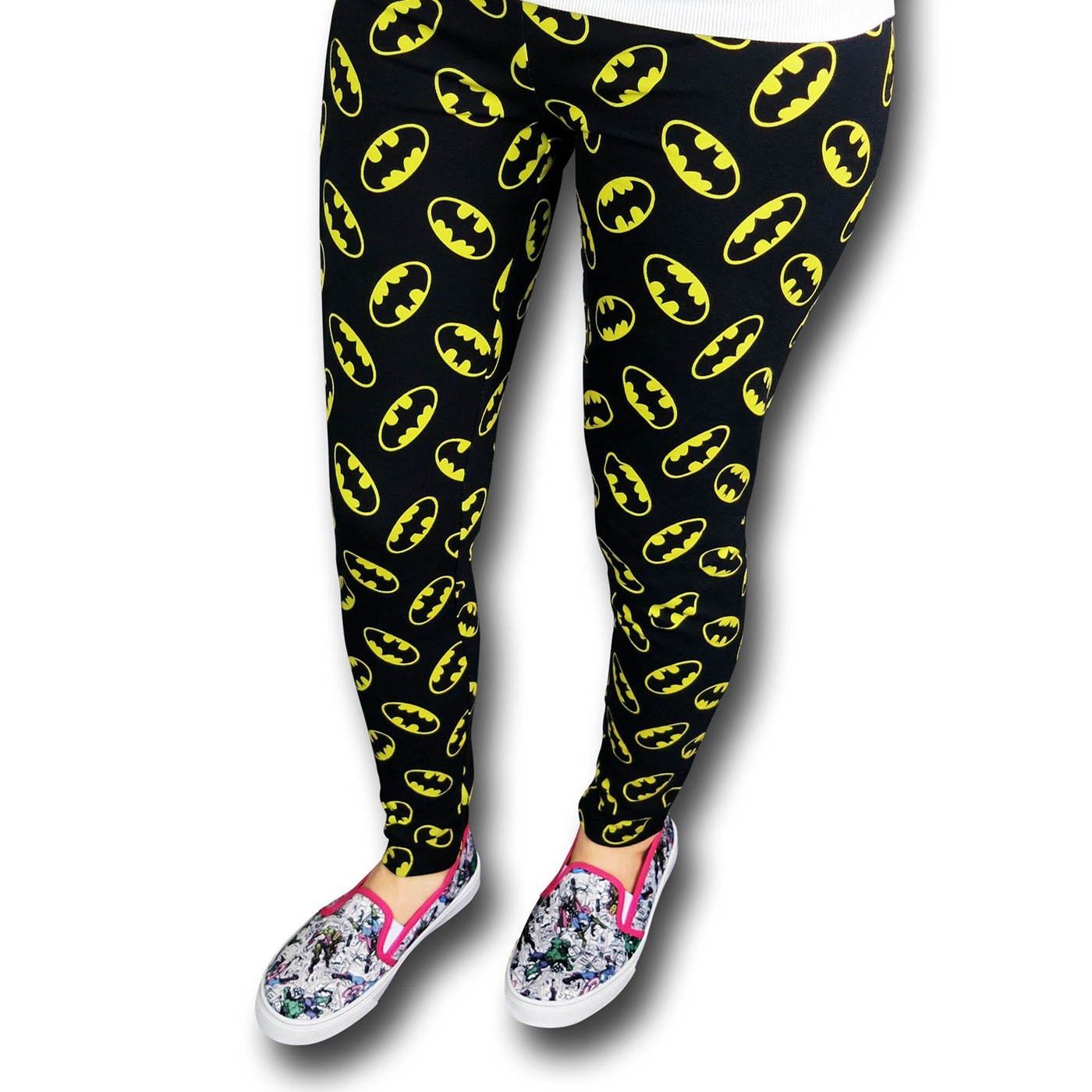 Batman All-Over Print Symbols Leggings, Black