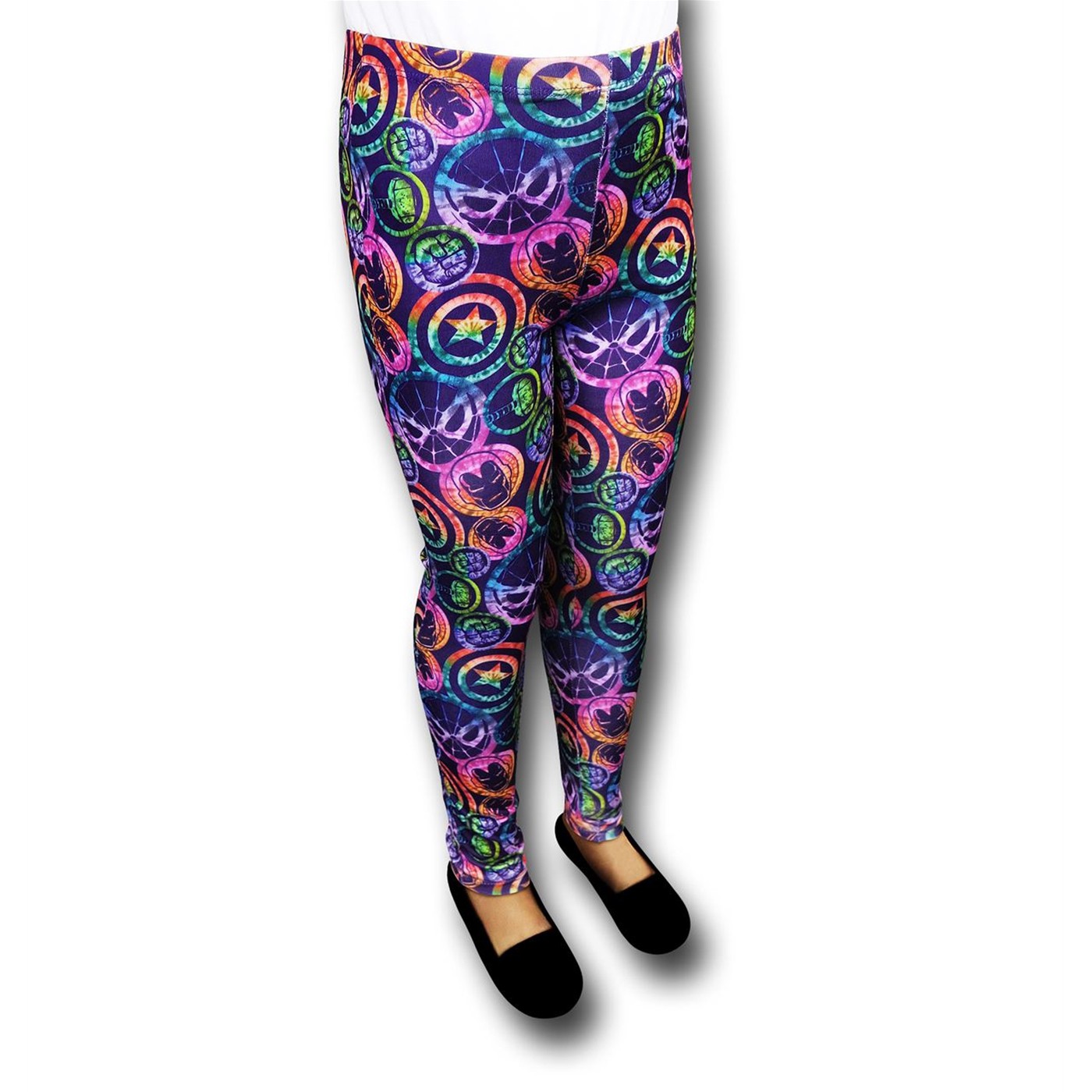 Marvel Hippie Symbols Girls Leggings, Pink